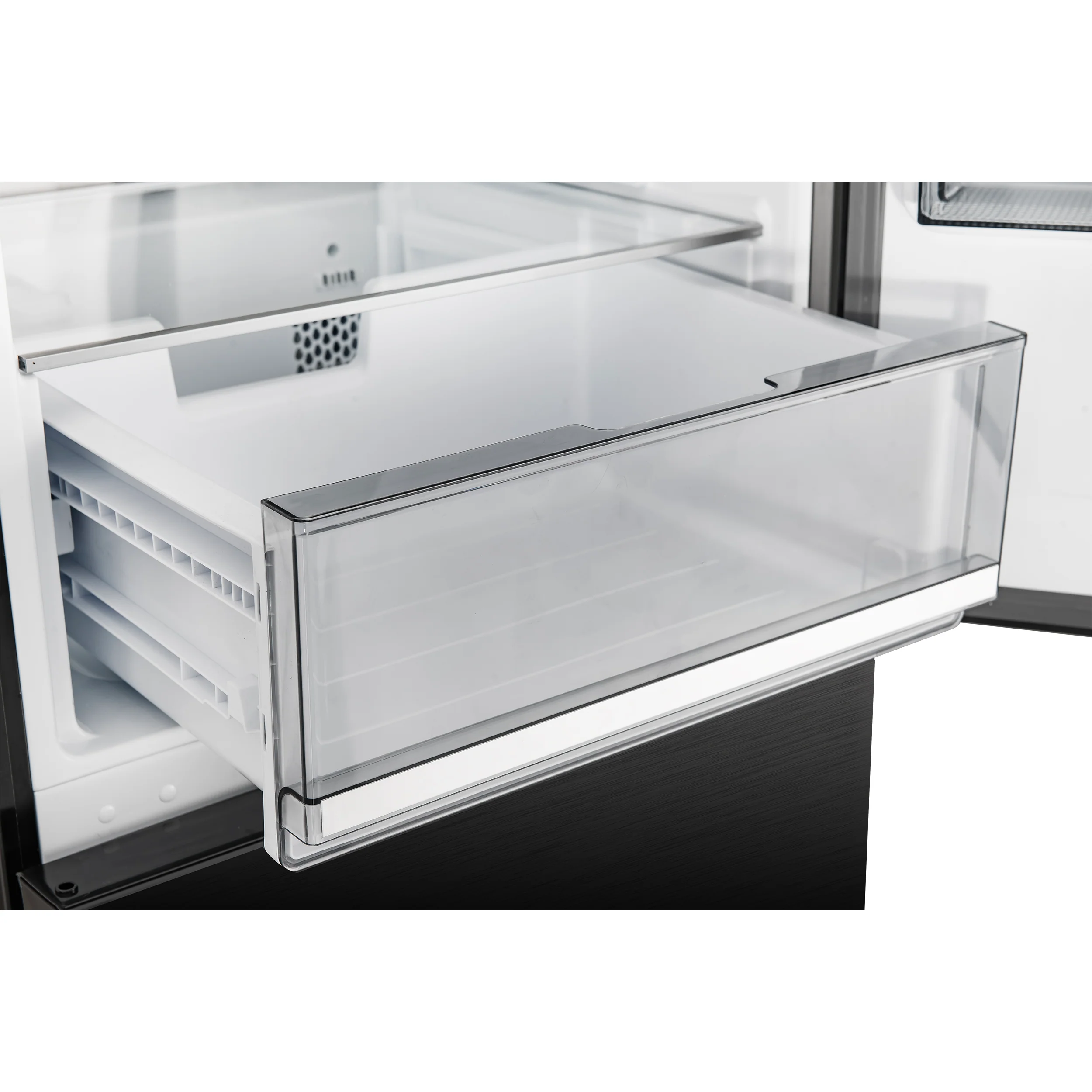 Custodia 24" Bottom Freezer, 10.3 cf., Right Swing, Total No frost, Black, Antique Brass handles - Image 7