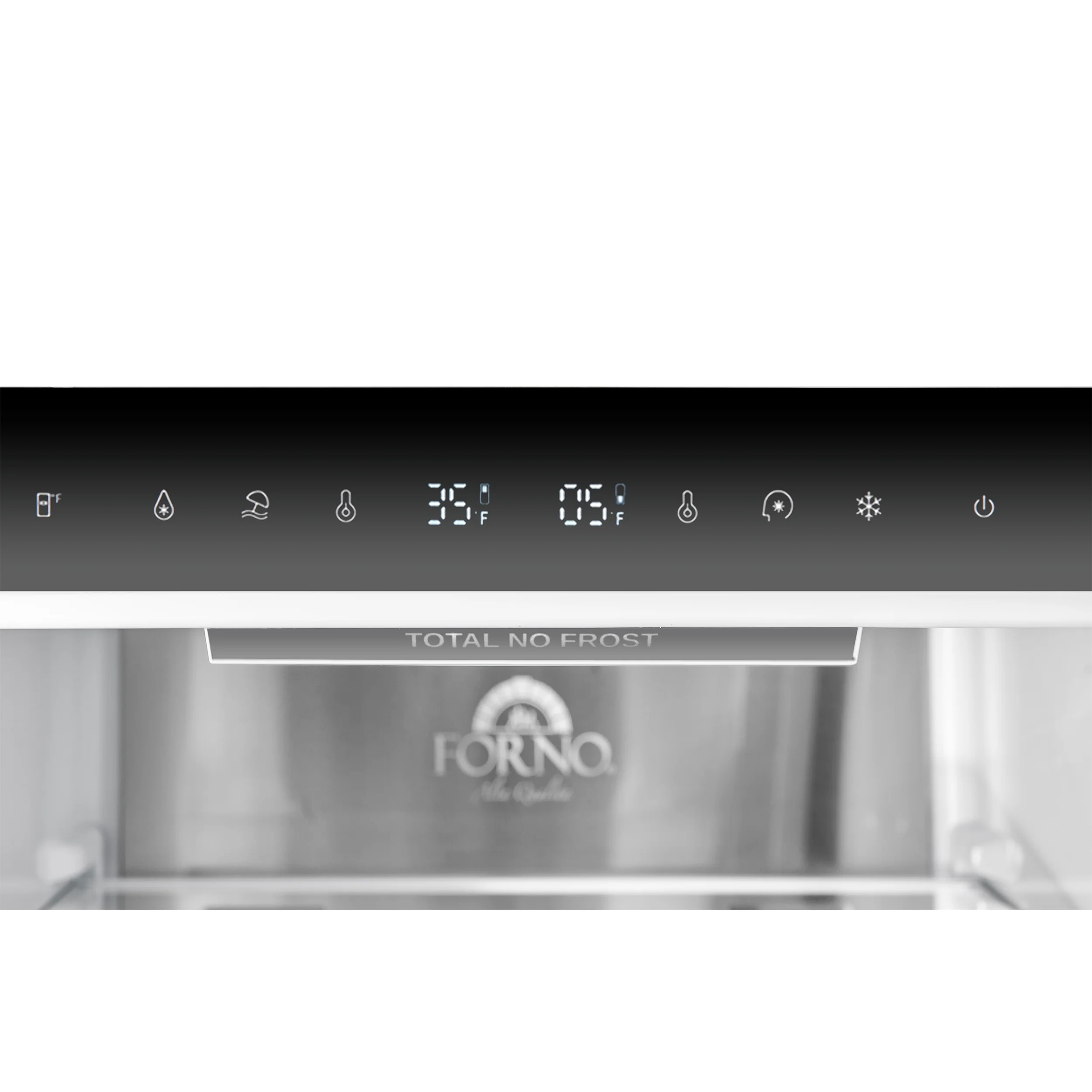 Custodia 24" Bottom Freezer, 10.3 cf., Right Swing, Total No frost, Black, Antique Brass handles - Image 9