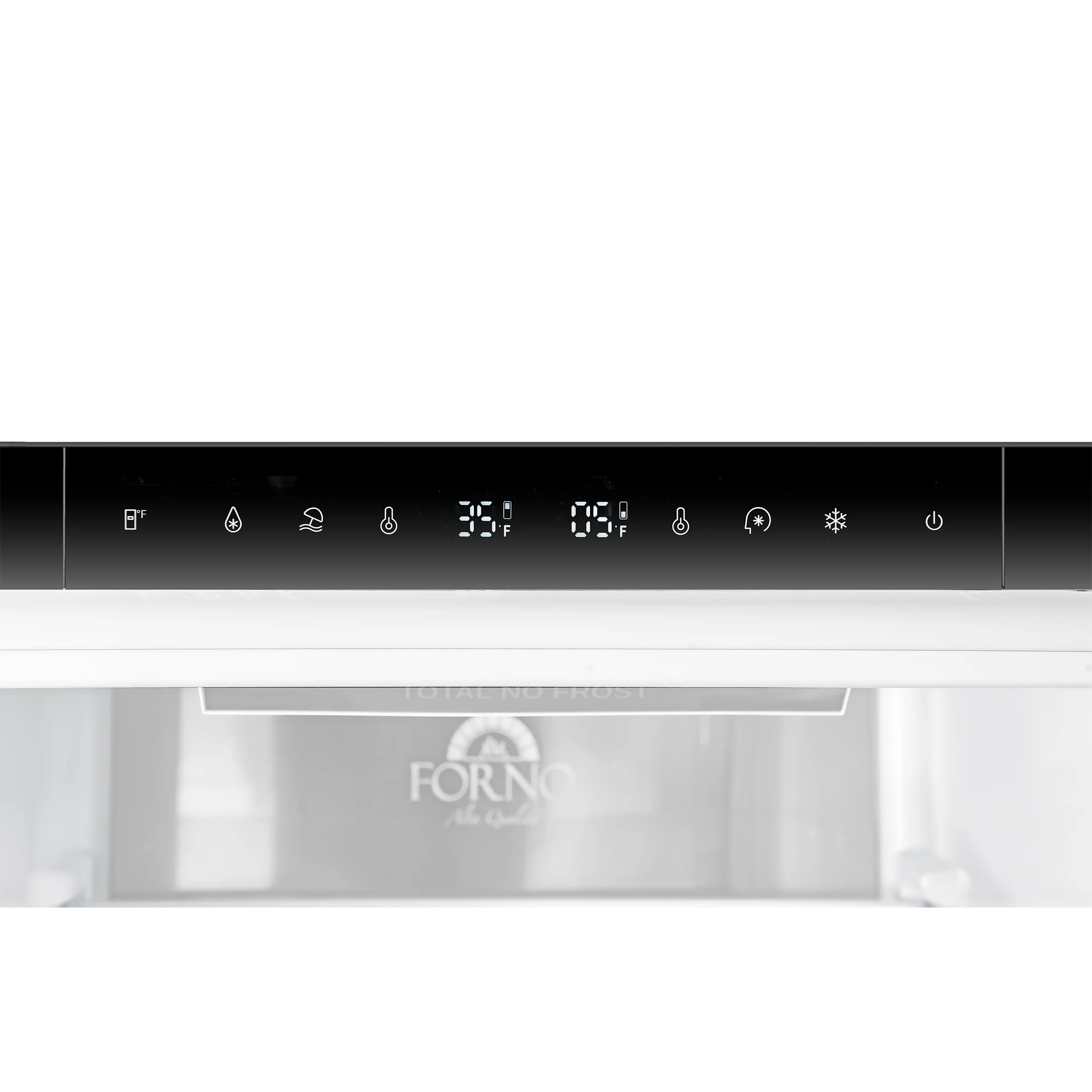 Custodia 24" Bottom Freezer, 10.3 cf., Right Swing, Total No frost, White, Antique Brass handles - Image 9