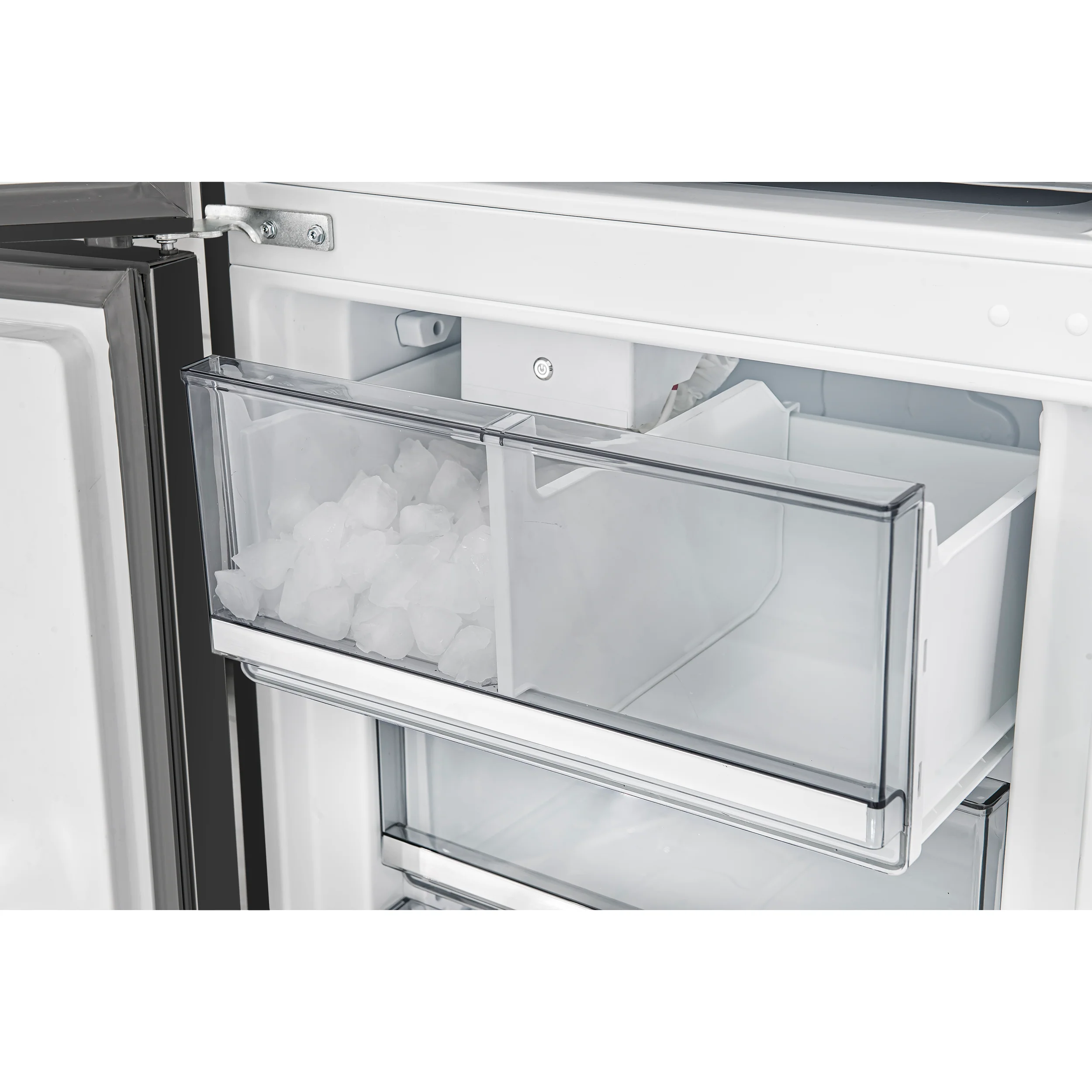 Custodia 48" Bottom Freezer combo, 20.6 cf., Ice Maker, Total No frost, Black, Antique Brass handles - Image 6