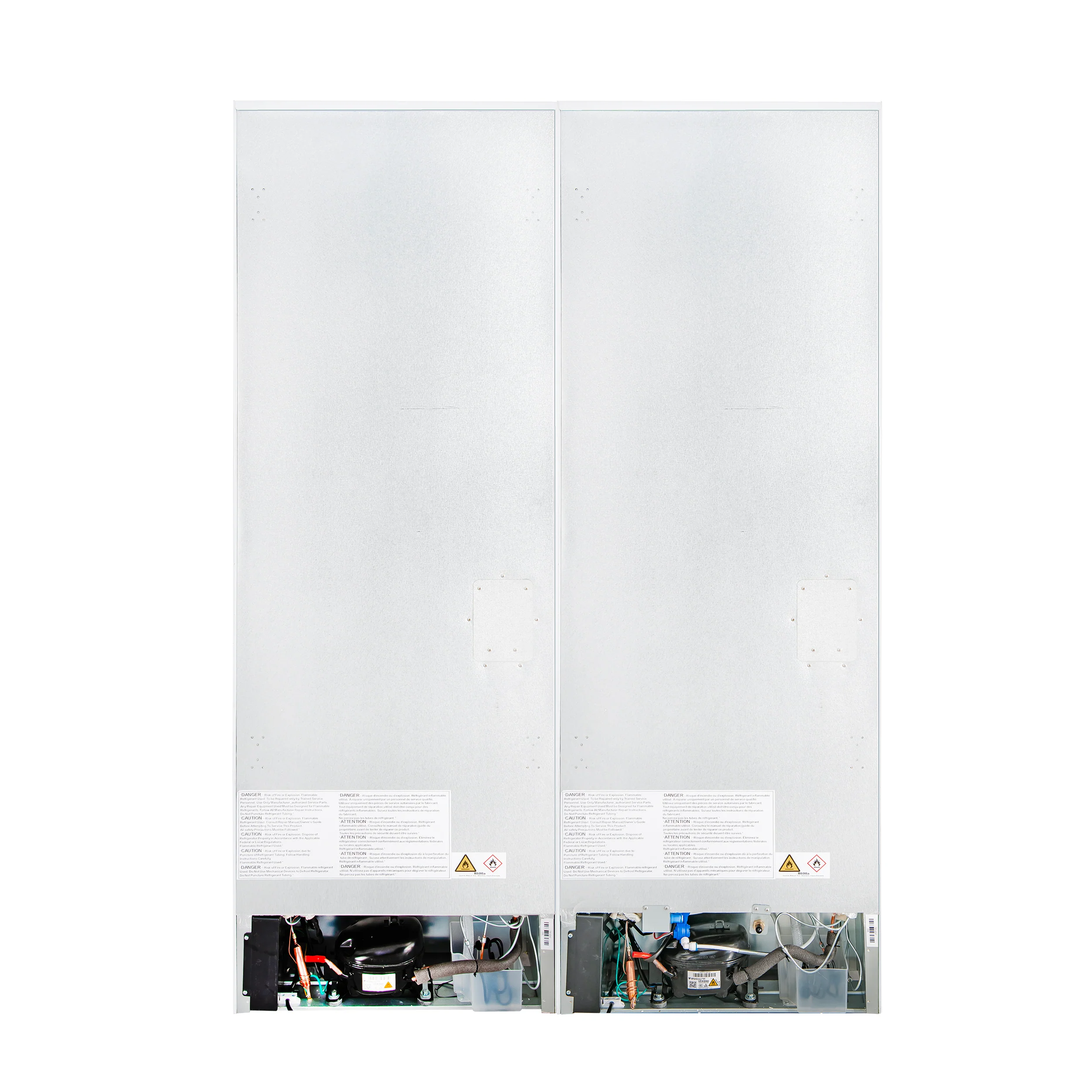 Custodia 48" Bottom Freezer combo, 20.6 cf., Ice Maker, Total No frost, White, Antique Brass handles - Image 4