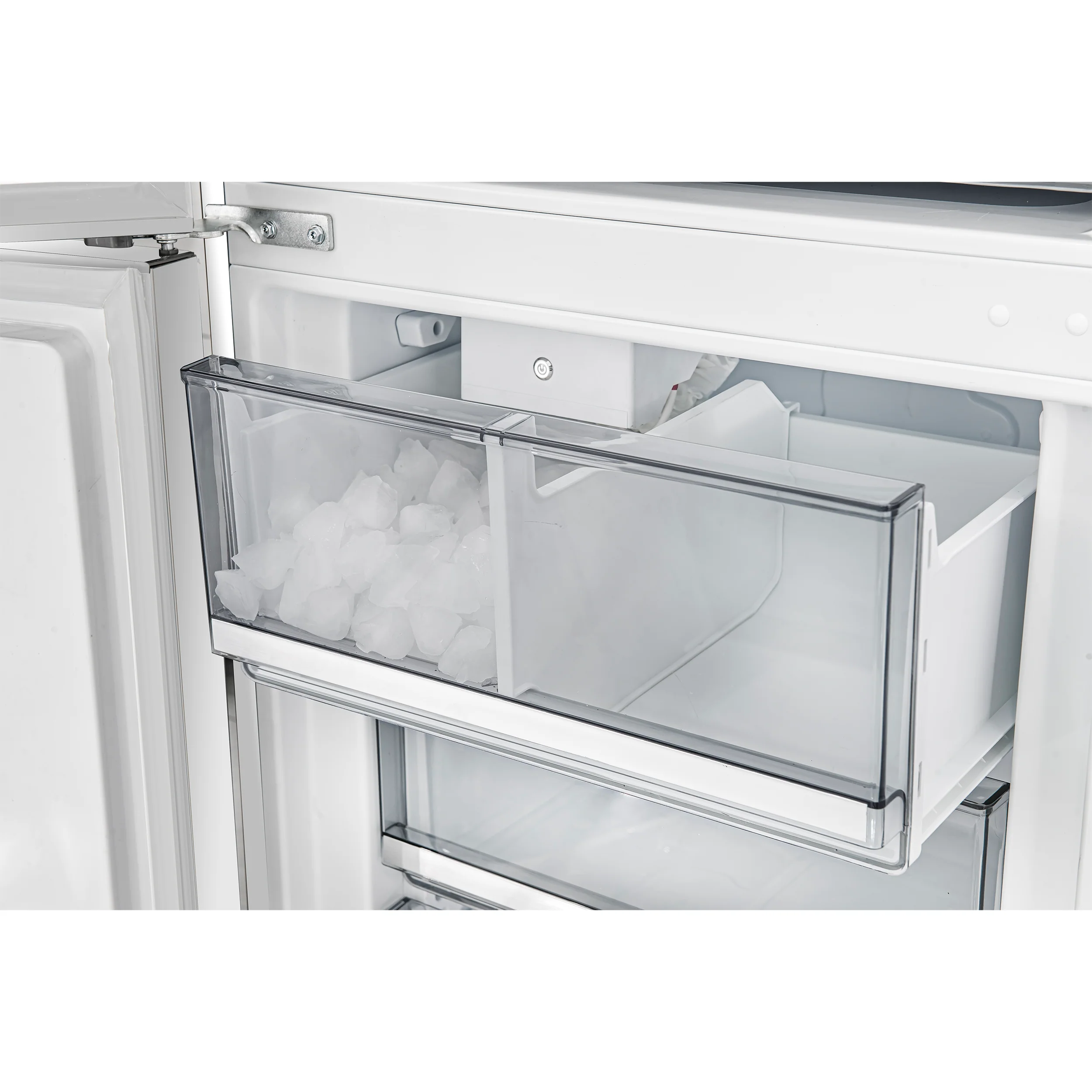 Custodia 24" Bottom Freezer, 10.3 cf., Left Swing, Ice Maker, Total No frost, White, Antique Brass handles - Image 9