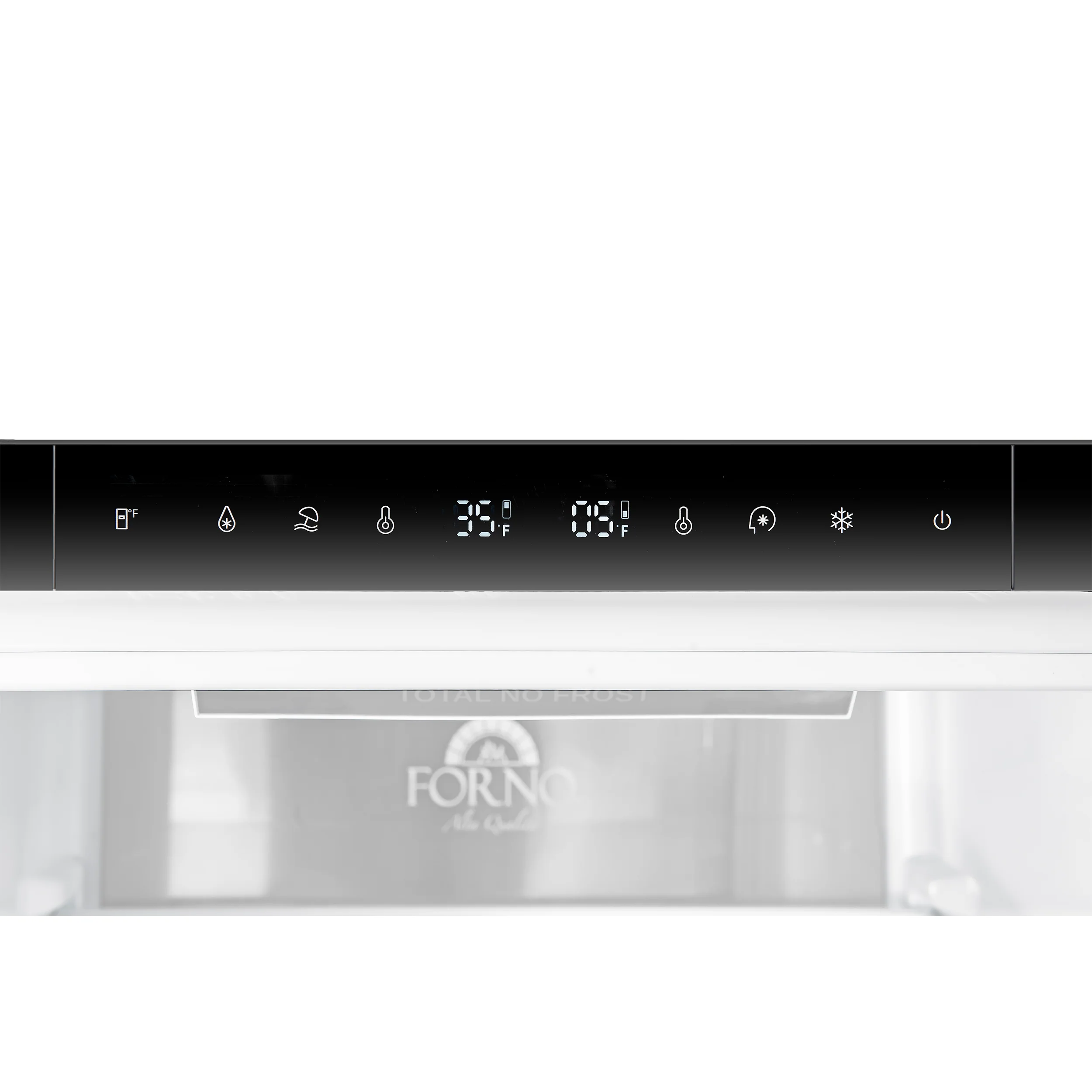Custodia 24" Bottom Freezer, 10.3 cf., Left Swing, Ice Maker, Total No frost, White, Antique Brass handles - Image 10