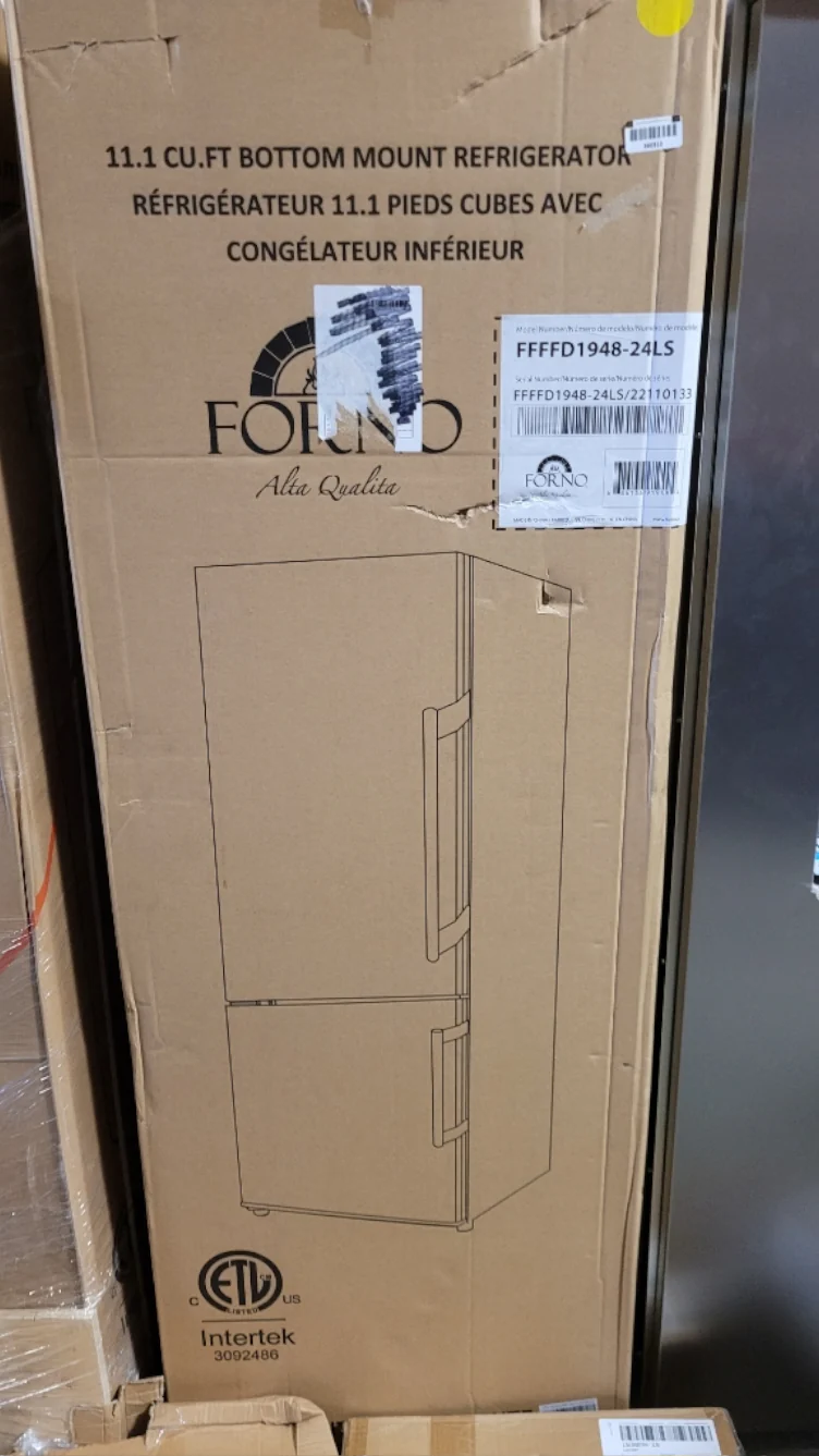 FFFFD1948-24LS - REFRIGERATORS - Forno - Bottom Freezer - Stainless Steel - Open Box - Image 2