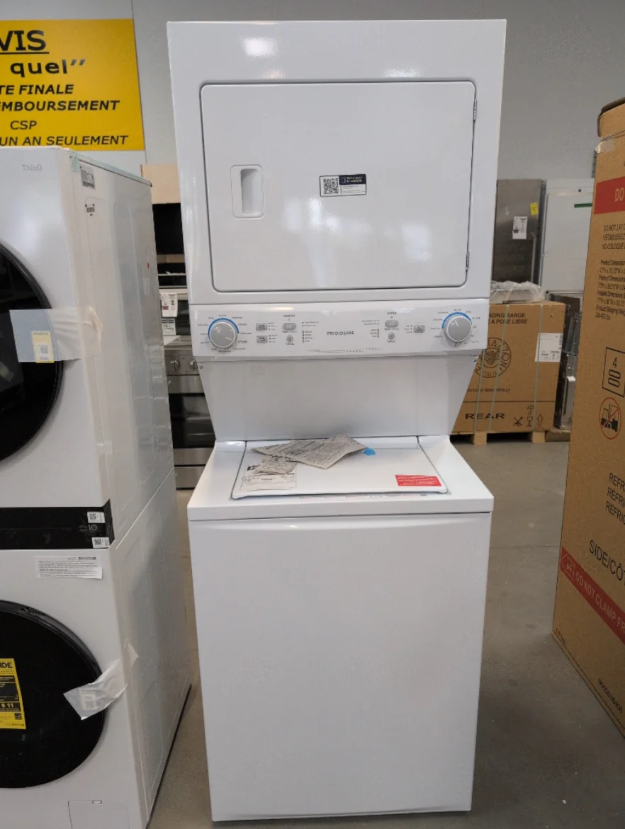 FLCE752CAW - LAUNDRY CENTERS - Frigidaire - Stacked Washer/Dryer - Electric - White - Open Box - Image 2