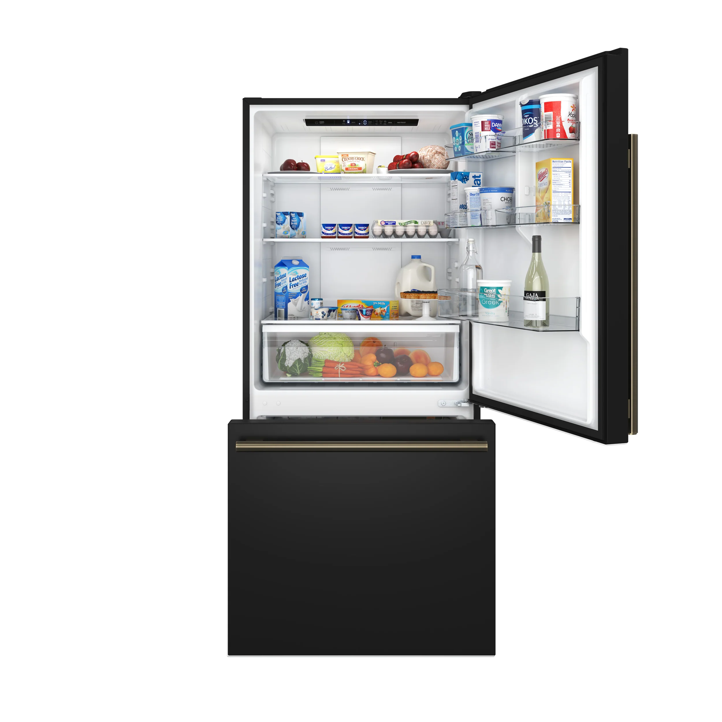 Forno Milano Espresso 31-Inch Bottom Freezer Refrigerator, Black, 17.2 cu.ft Capacity, Energy Efficient - Image 11