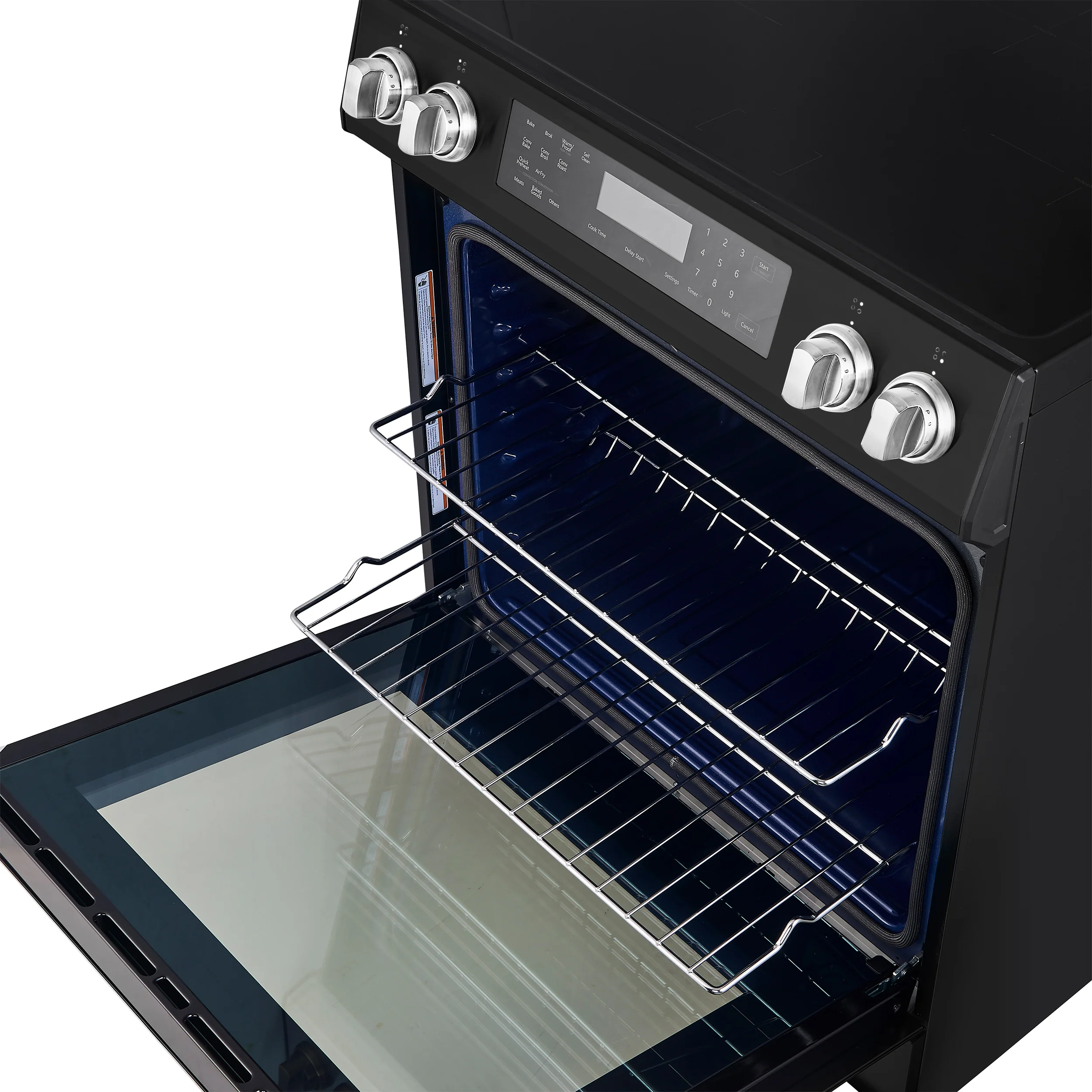 Forno Donatello Espresso 30-Inch Slide-In Black Induction Range, Convection Oven, 5 Cooking Zones, Touch Control Panel - Image 8