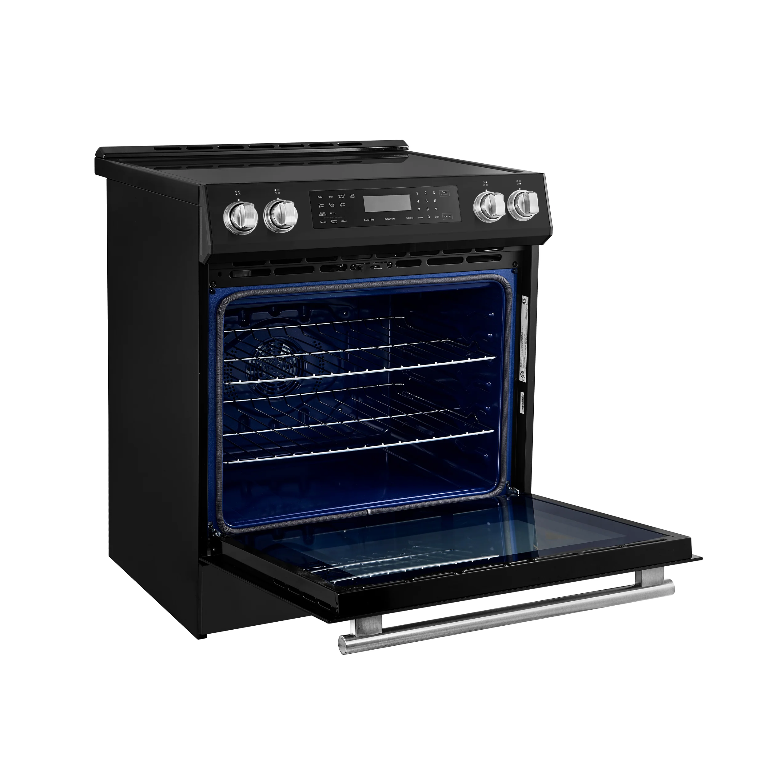 Forno Donatello Espresso 30-Inch Slide-In Black Induction Range, Convection Oven, 5 Cooking Zones, Touch Control Panel - Image 5