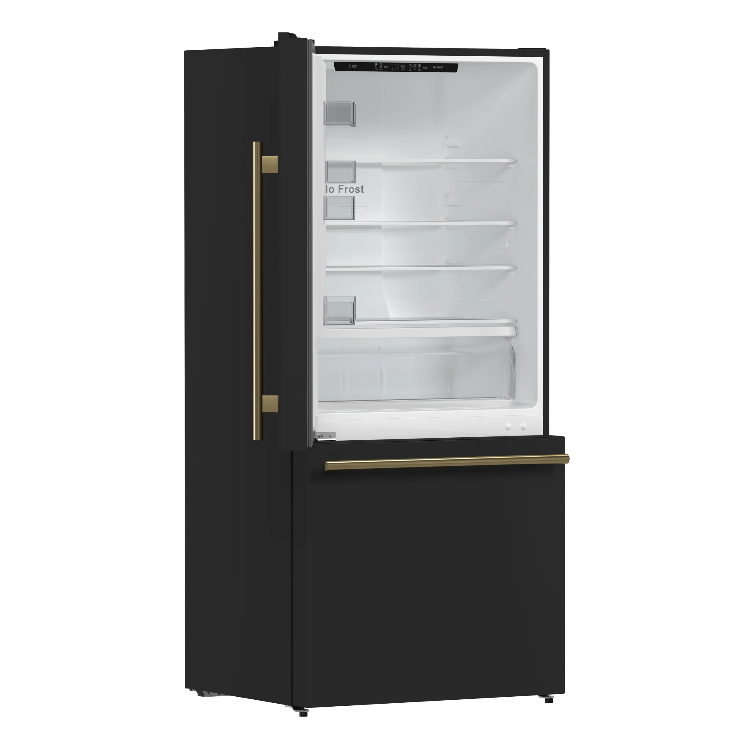 Forno Milano 2-Piece 62-Inch Freestanding Dual Bottom Freezer Refrigerator in Black – 34.4 cu.ft, Touch Control, Ice Maker - Image 13