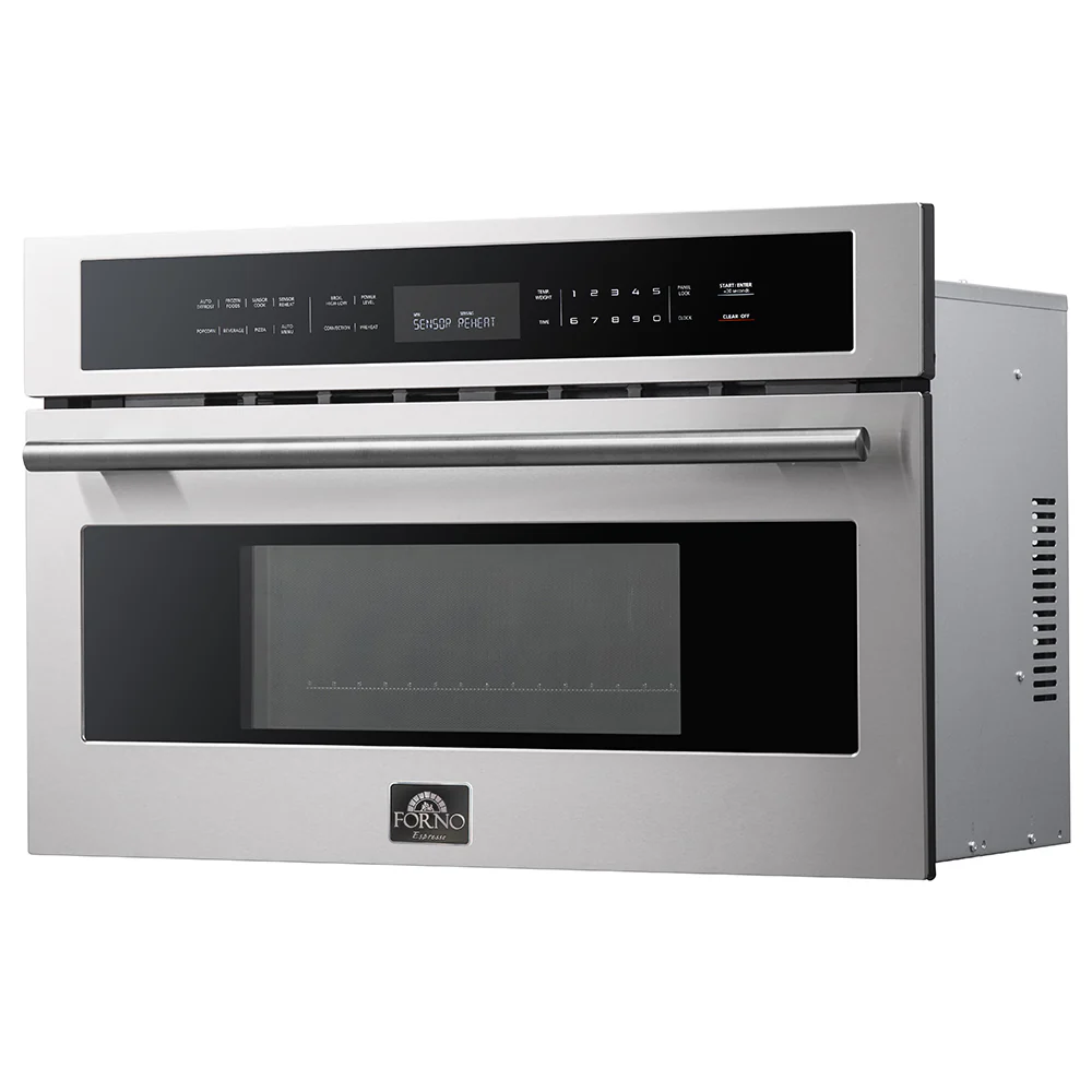 FORNO 2-Piece Kitchen Bundle - 30" Stainless Steel Single Wall (1333-30) Oven, 30" Stainless Steel Microwave (3093-30) - Image 10