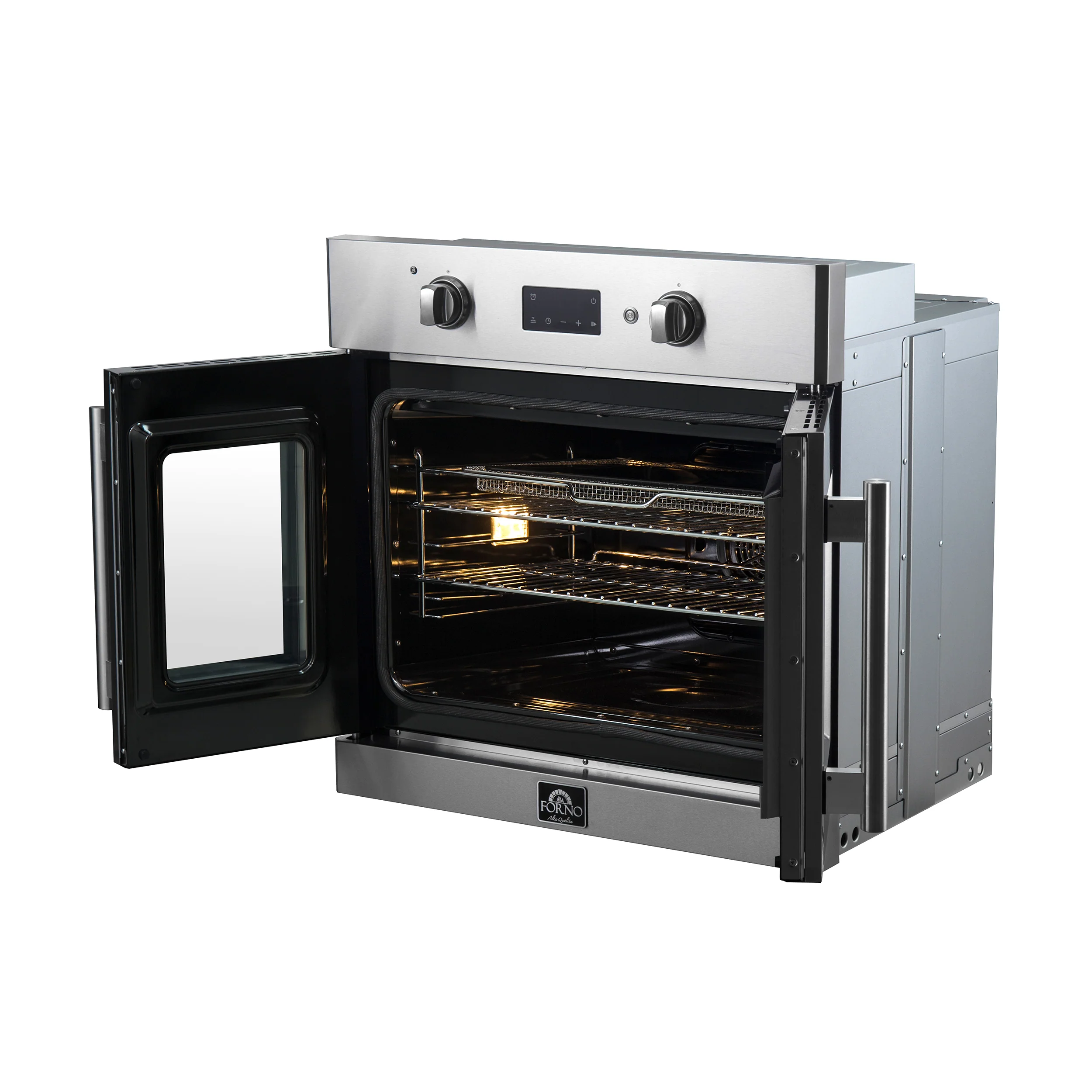 FORNO 2-Piece Kitchen Bundle - 30" Stainless Steel Single Wall (1333-30) Oven, 30" Stainless Steel Microwave (3093-30) - Image 4