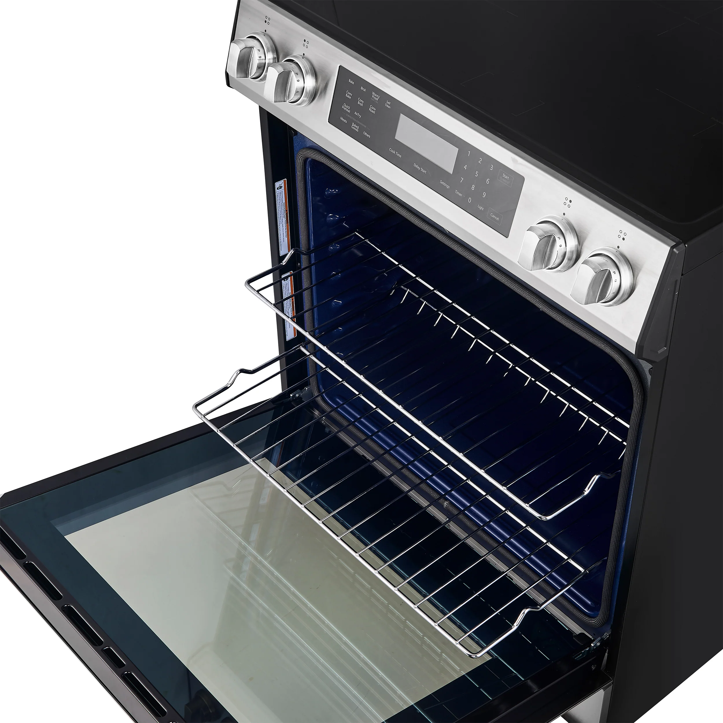 Forno Donatello Espresso 30-Inch Slide-In Stainless Steel Induction Range, Convection Oven, 5 Cooking Zones, Touch Control Panel - Image 6