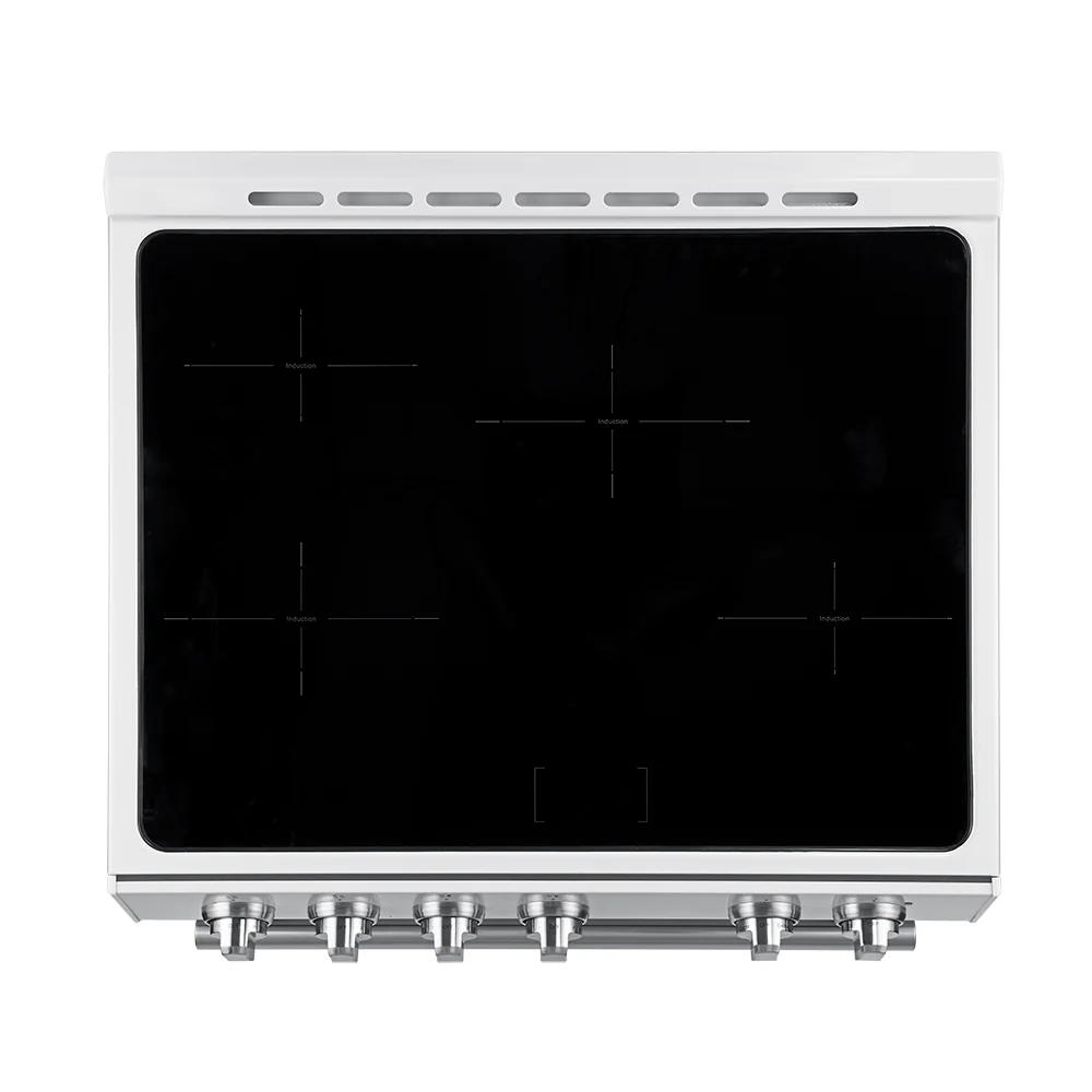 Forno Leonardo Espresso 30-Inch Slide-In White Induction Range, Convection Oven, 5 Cooking Zones, Touch Control Panel - Image 12