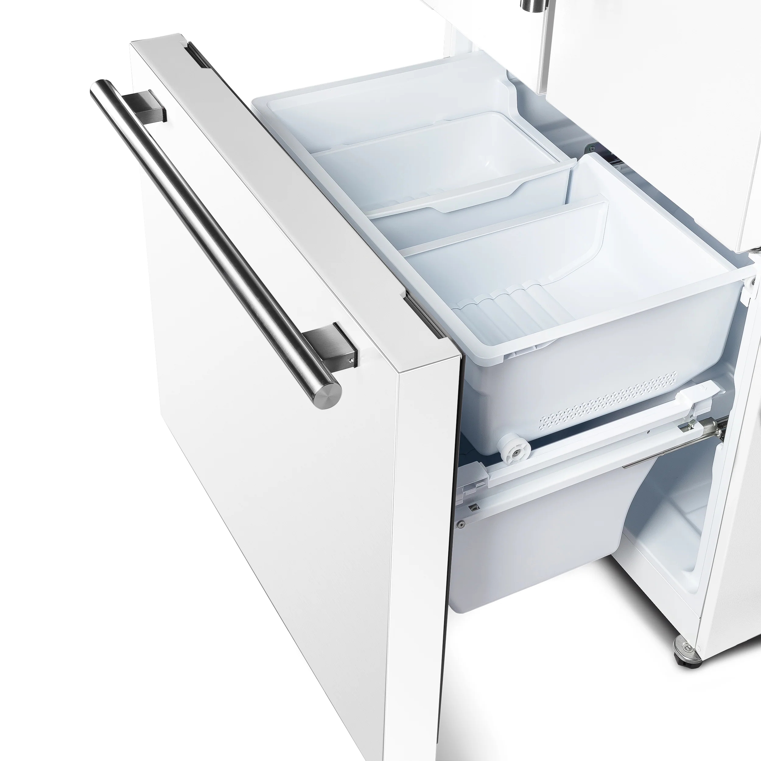FORNO 2-Piece White Kitchen Bundle - 30" Induction Range and 31" Bottom Freezer Refrigerator - Image 3