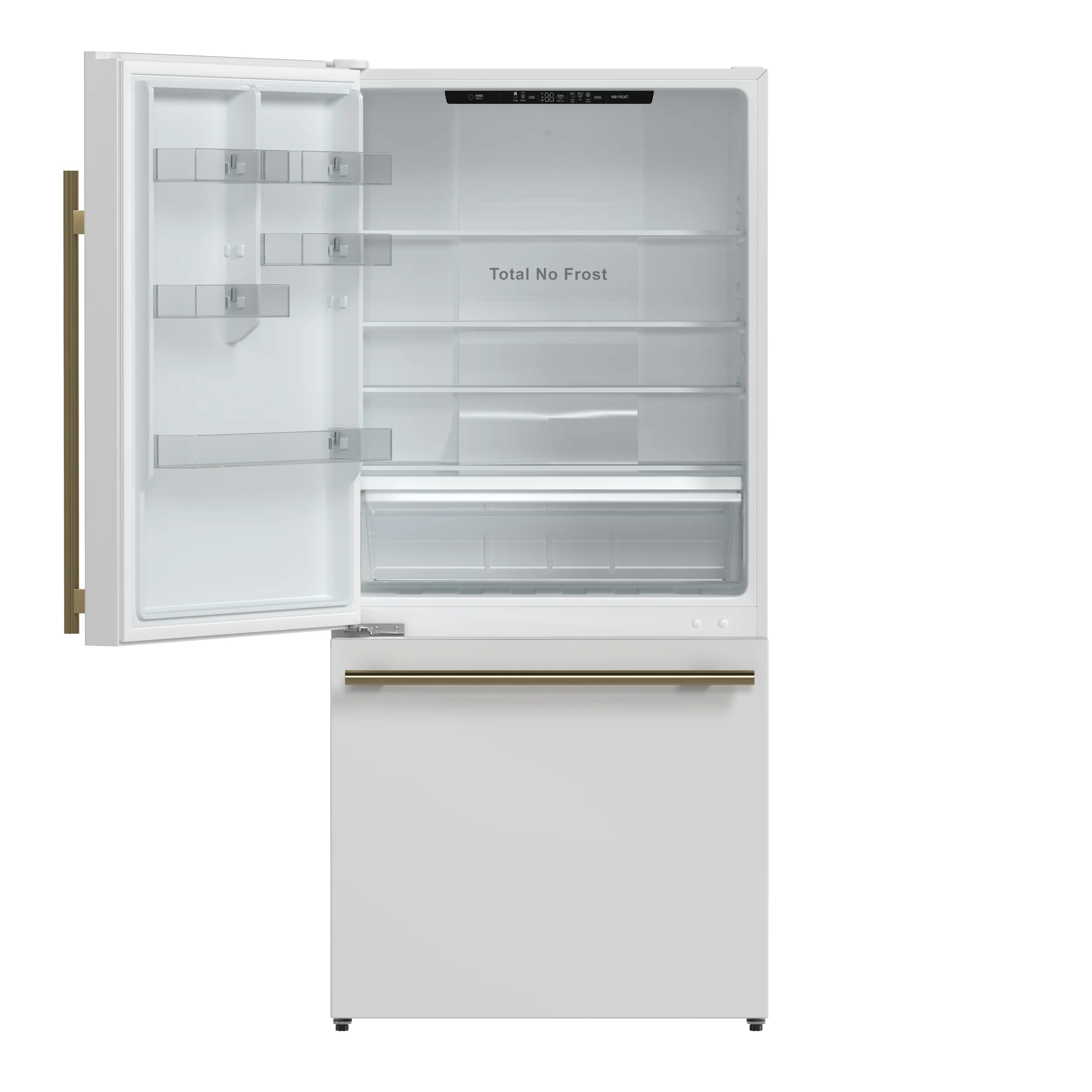 Forno Milano 2-Piece 62-Inch Freestanding Dual Bottom Freezer Refrigerator, White – 34.4 cu.ft, Touch Control, Ice Maker - Image 14