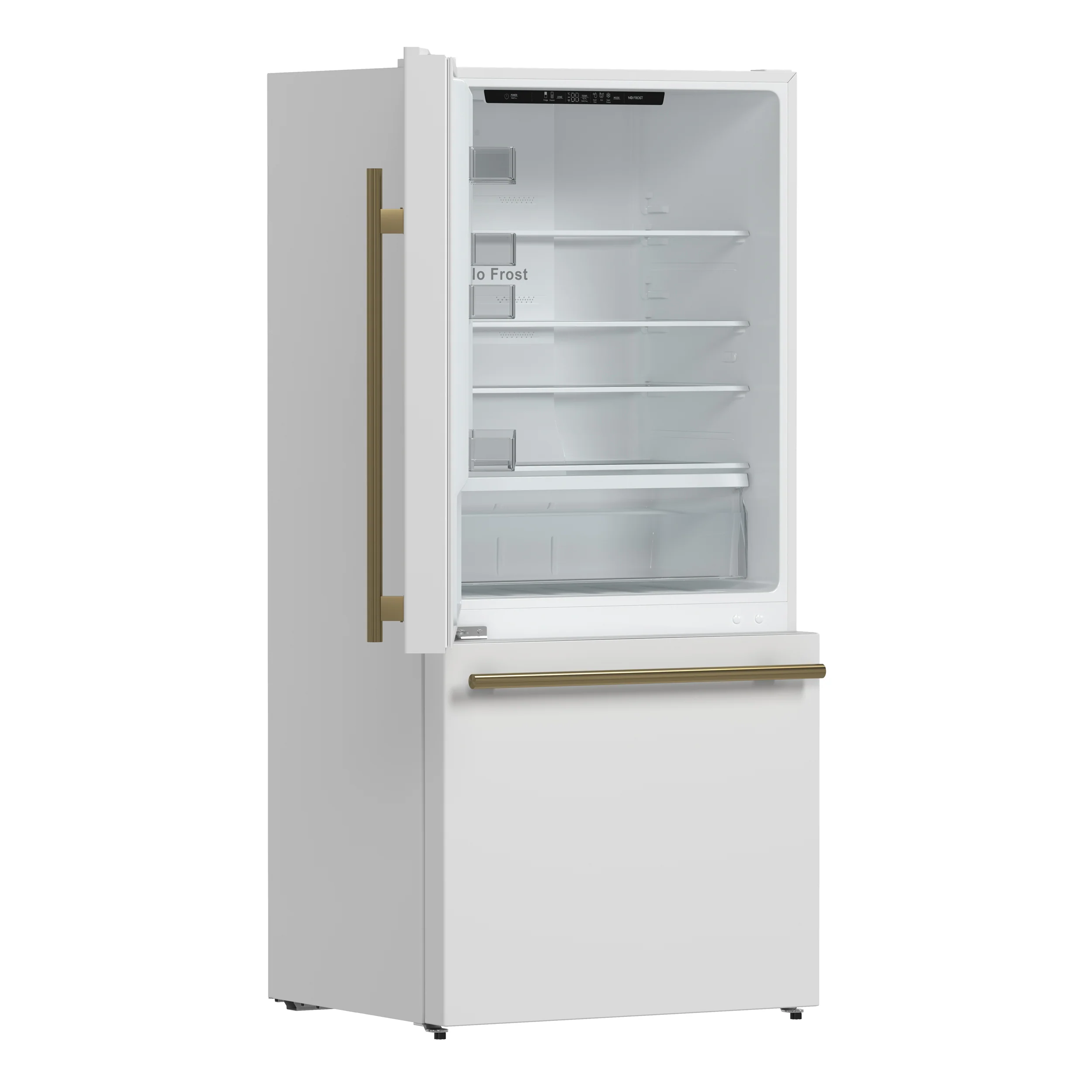Forno Milano 2-Piece 62-Inch Freestanding Dual Bottom Freezer Refrigerator, White – 34.4 cu.ft, Touch Control, Ice Maker - Image 18