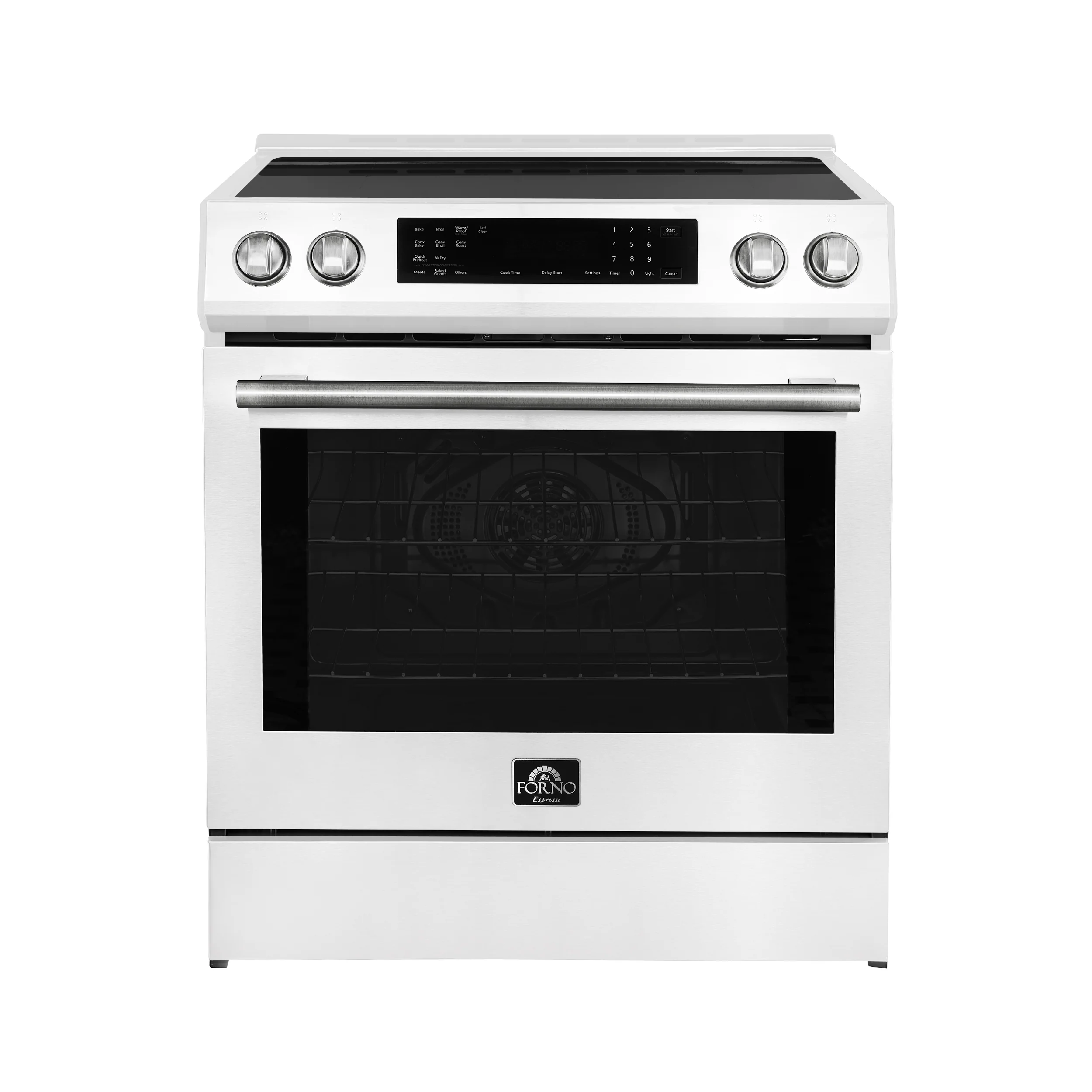 FORNO 2-Piece White Kitchen Bundle - 30" Induction Range and 31" Bottom Freezer Refrigerator - Image 15