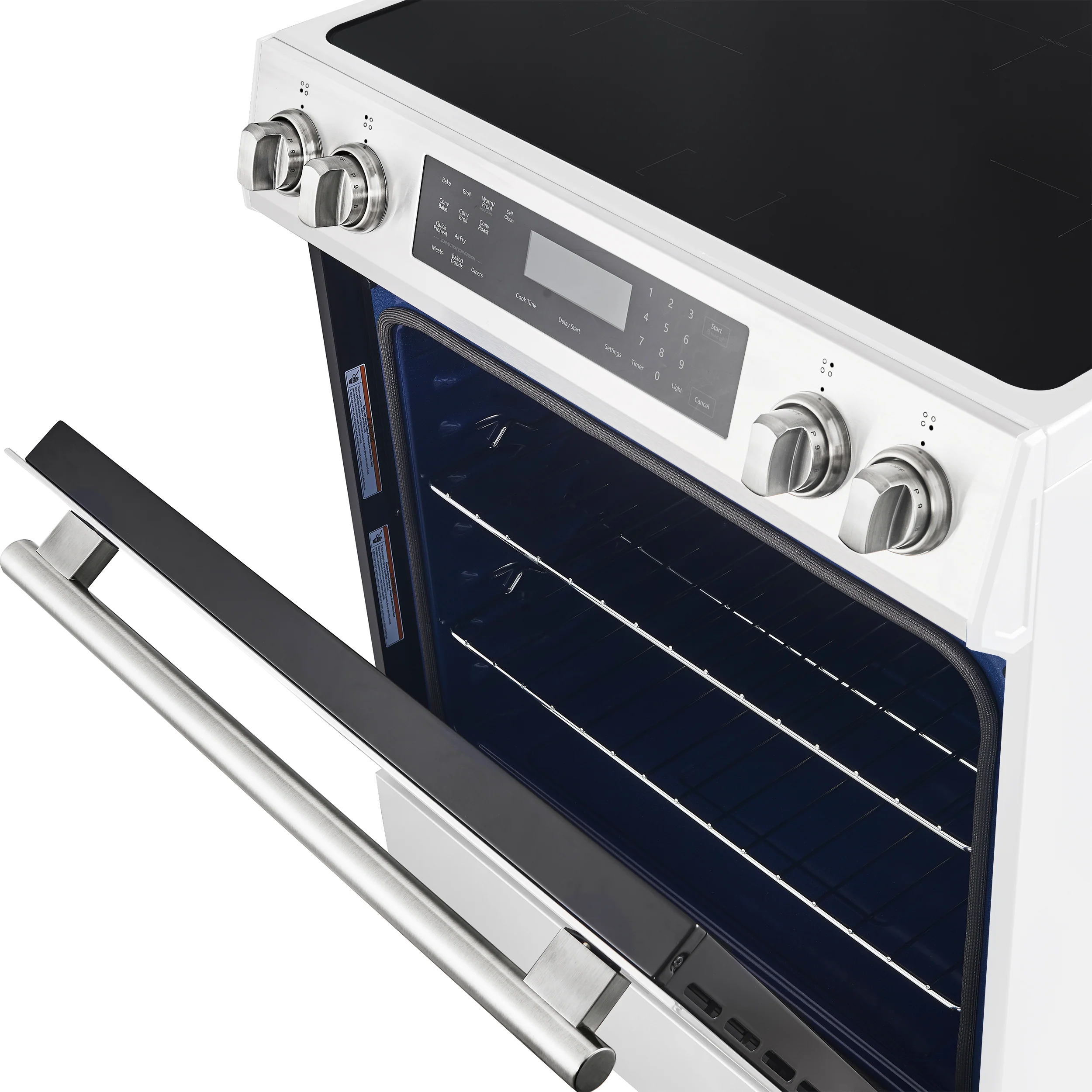 FORNO 2-Piece White Kitchen Bundle - 30" Induction Range and 31" Bottom Freezer Refrigerator - Image 16