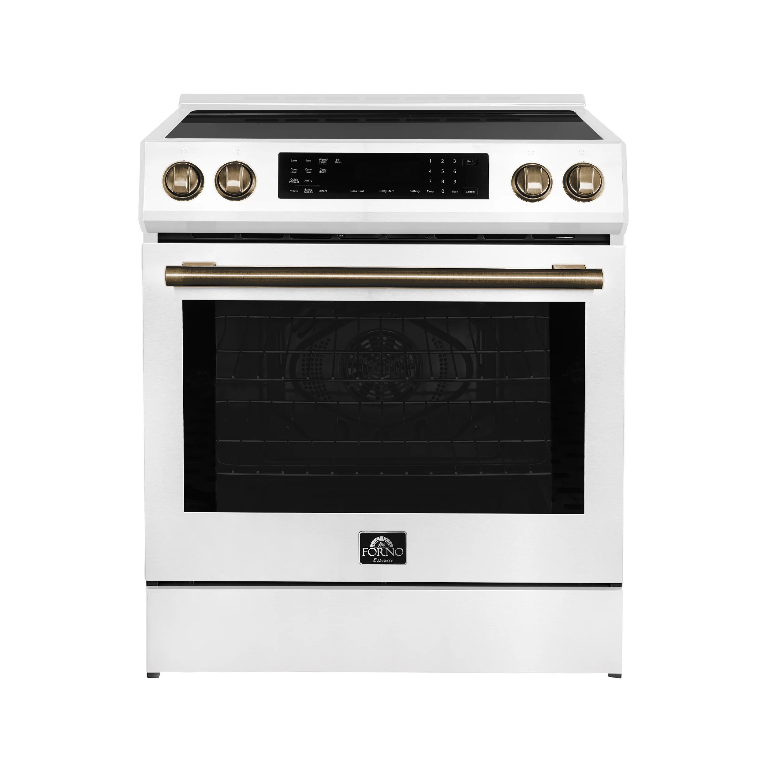 FORNO 2-Piece White Kitchen Bundle - 30" Induction Range and 31" Bottom Freezer Refrigerator - Image 23