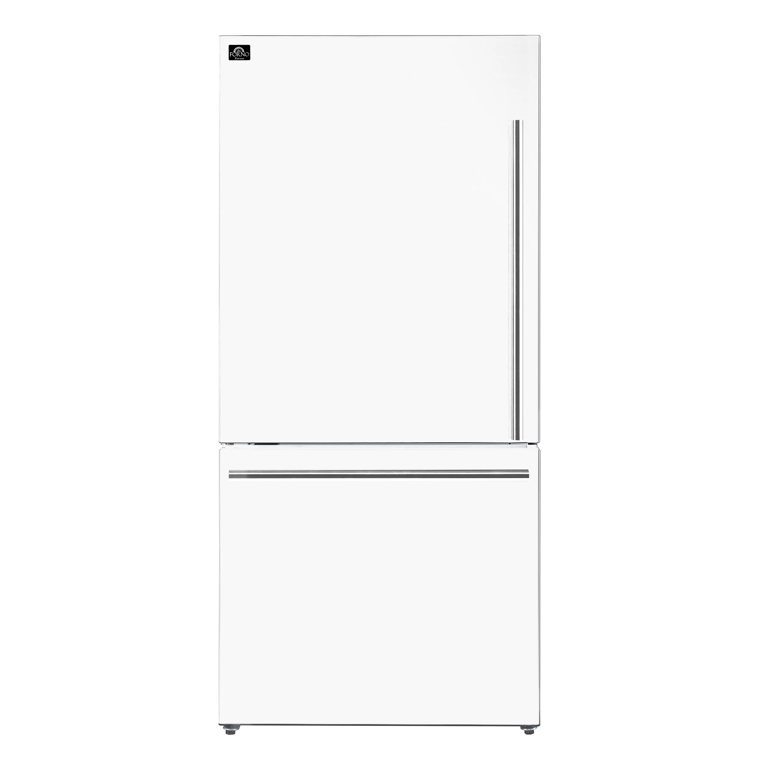 Forno Milano 2-Piece 62-Inch Freestanding Dual Bottom Freezer Refrigerator, White – 34.4 cu.ft, Touch Control, Ice Maker - Image 3