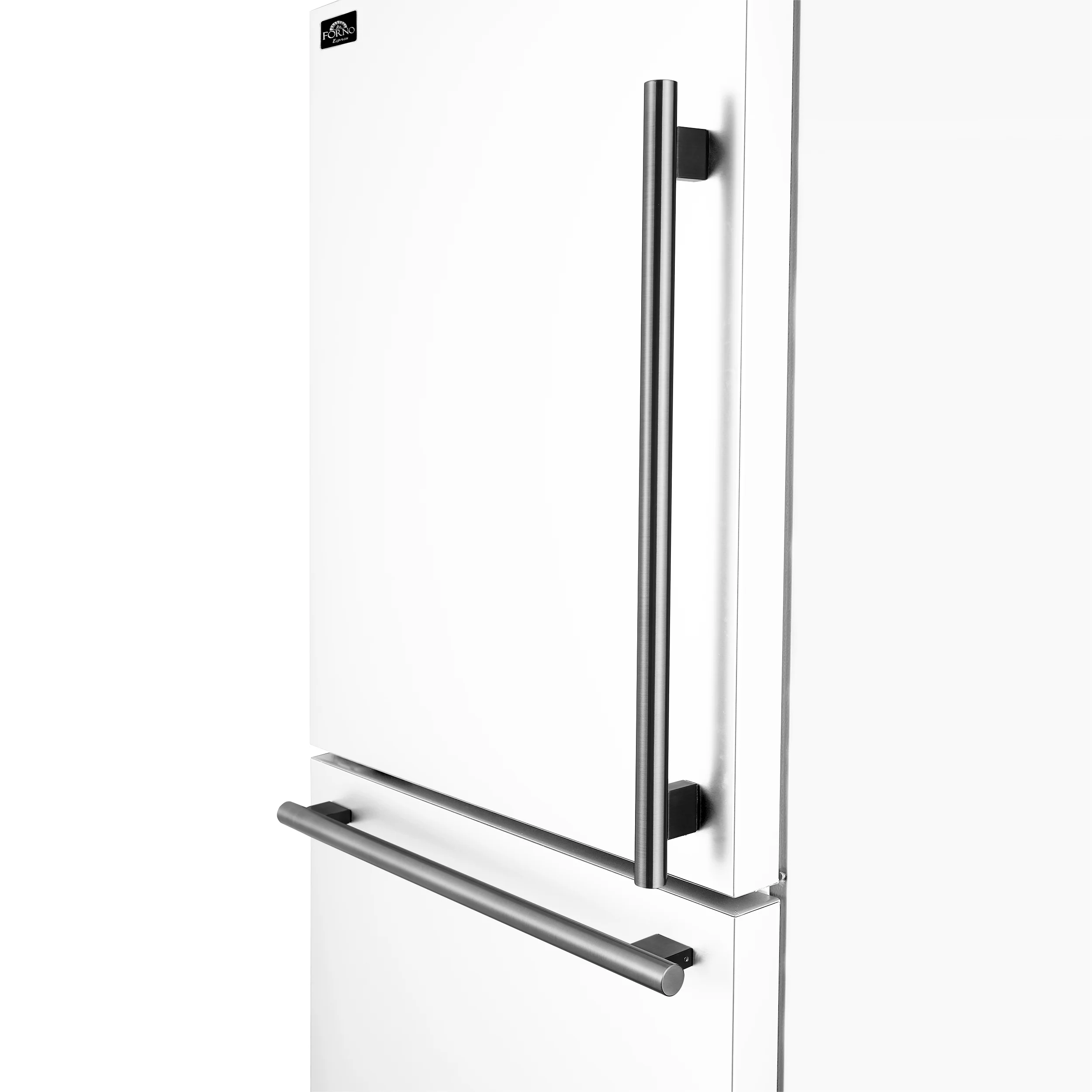 Forno Milano 2-Piece 62-Inch Freestanding Dual Bottom Freezer Refrigerator, White – 34.4 cu.ft, Touch Control, Ice Maker - Image 11
