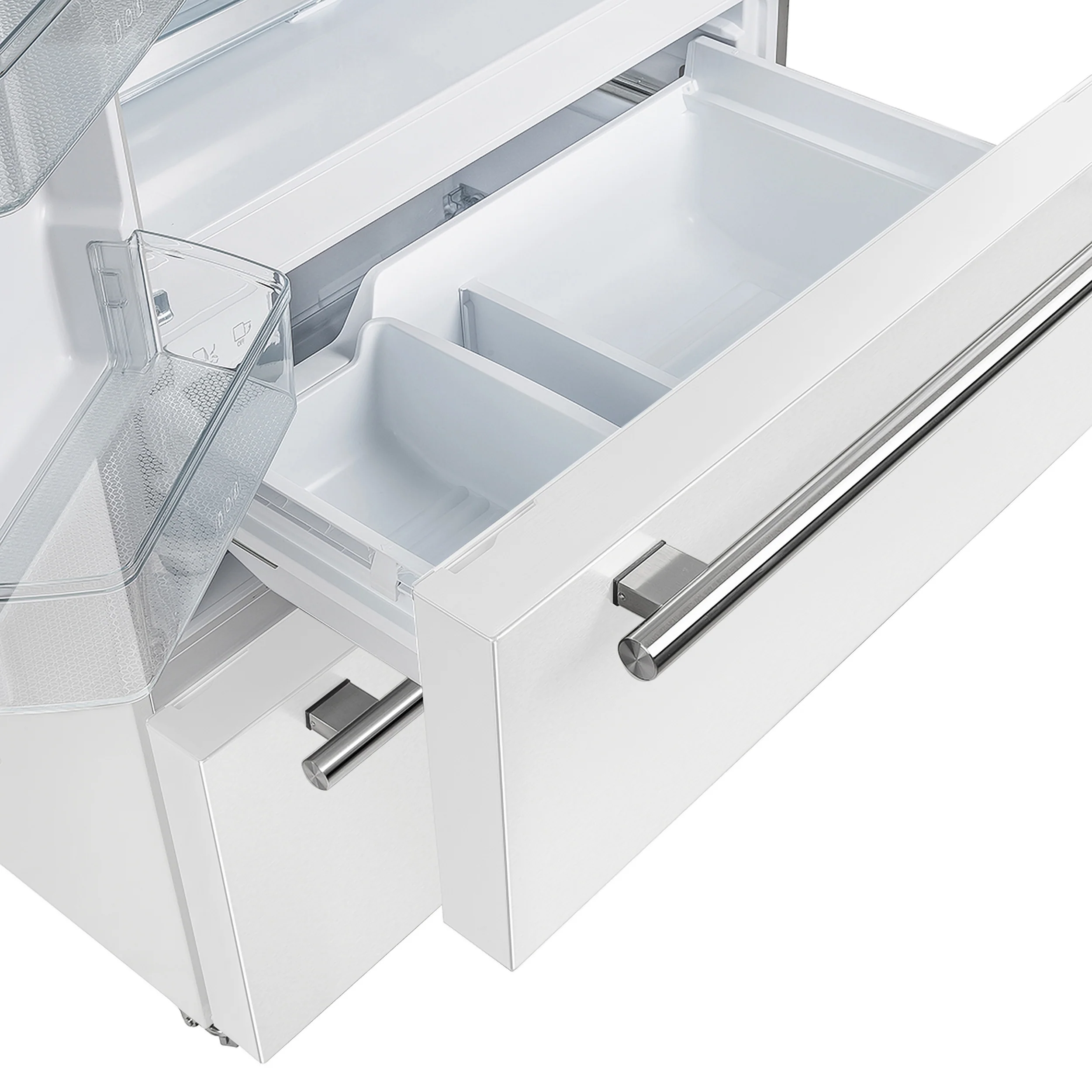 FORNO 2-Piece White Kitchen Bundle - 30" Induction Range and 36" Bottom Freezer Refrigerator - Image 3