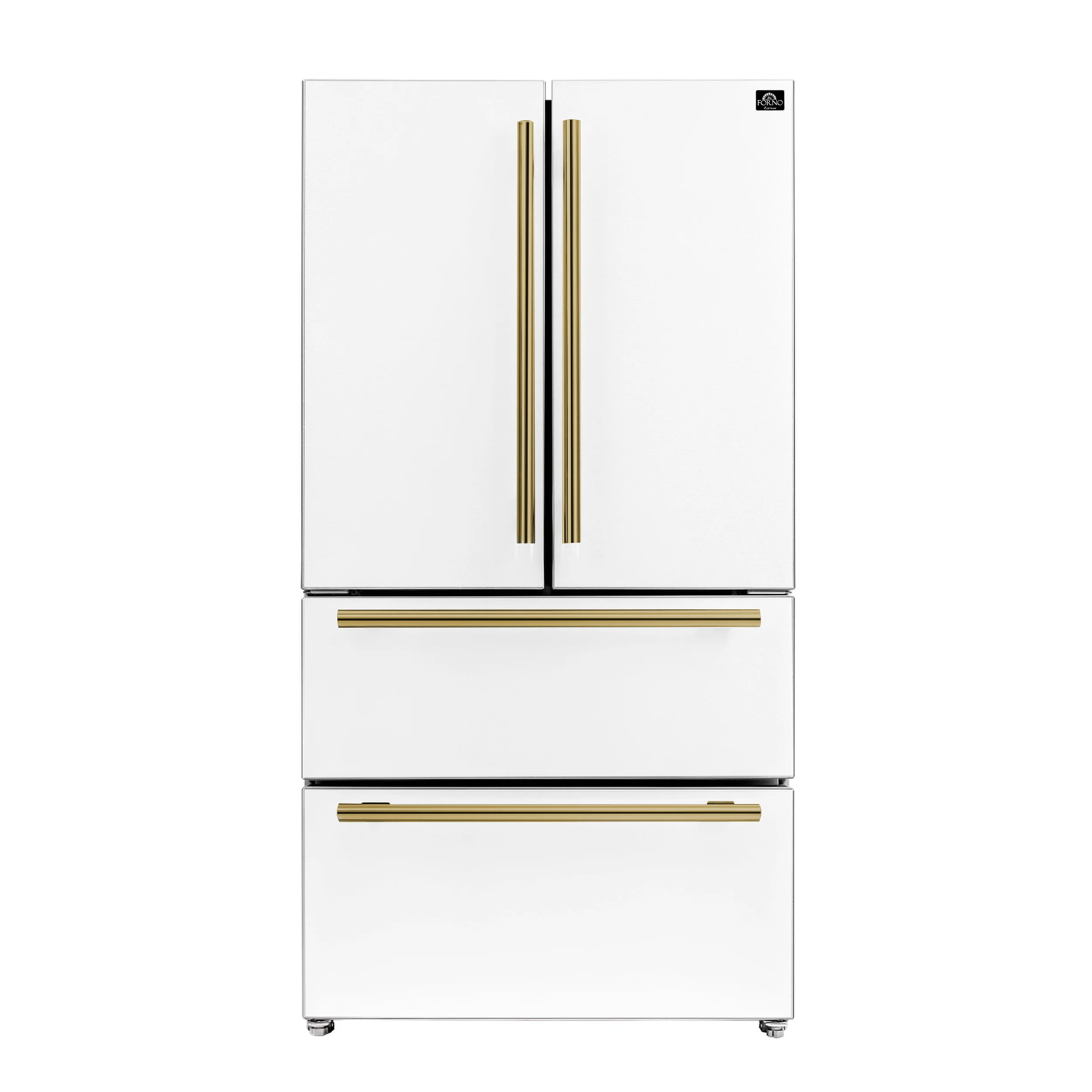 FORNO 2-Piece White Kitchen Bundle - 30" Induction Range and 36" Bottom Freezer Refrigerator - Image 4