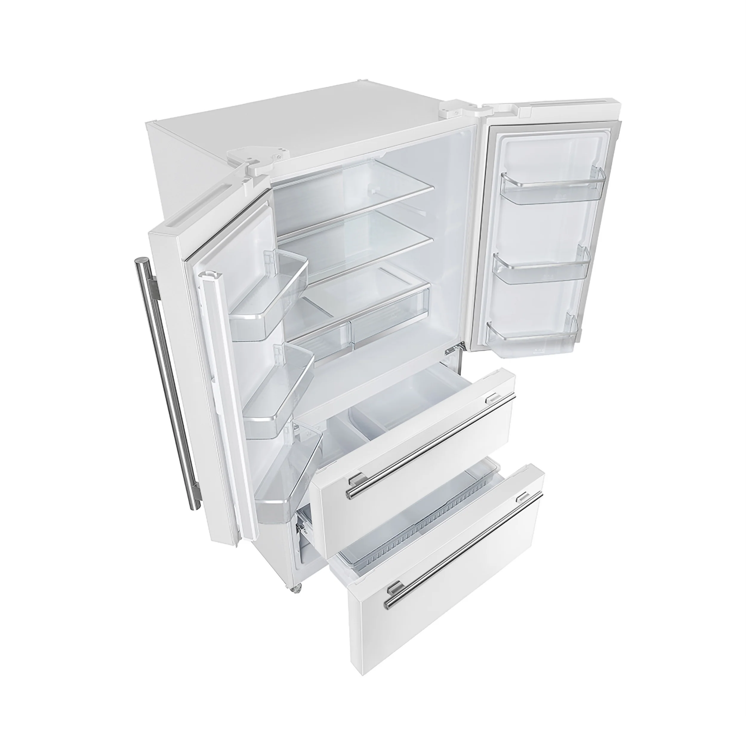FORNO 2-Piece White Kitchen Bundle - 30" Induction Range and 36" Bottom Freezer Refrigerator - Image 7