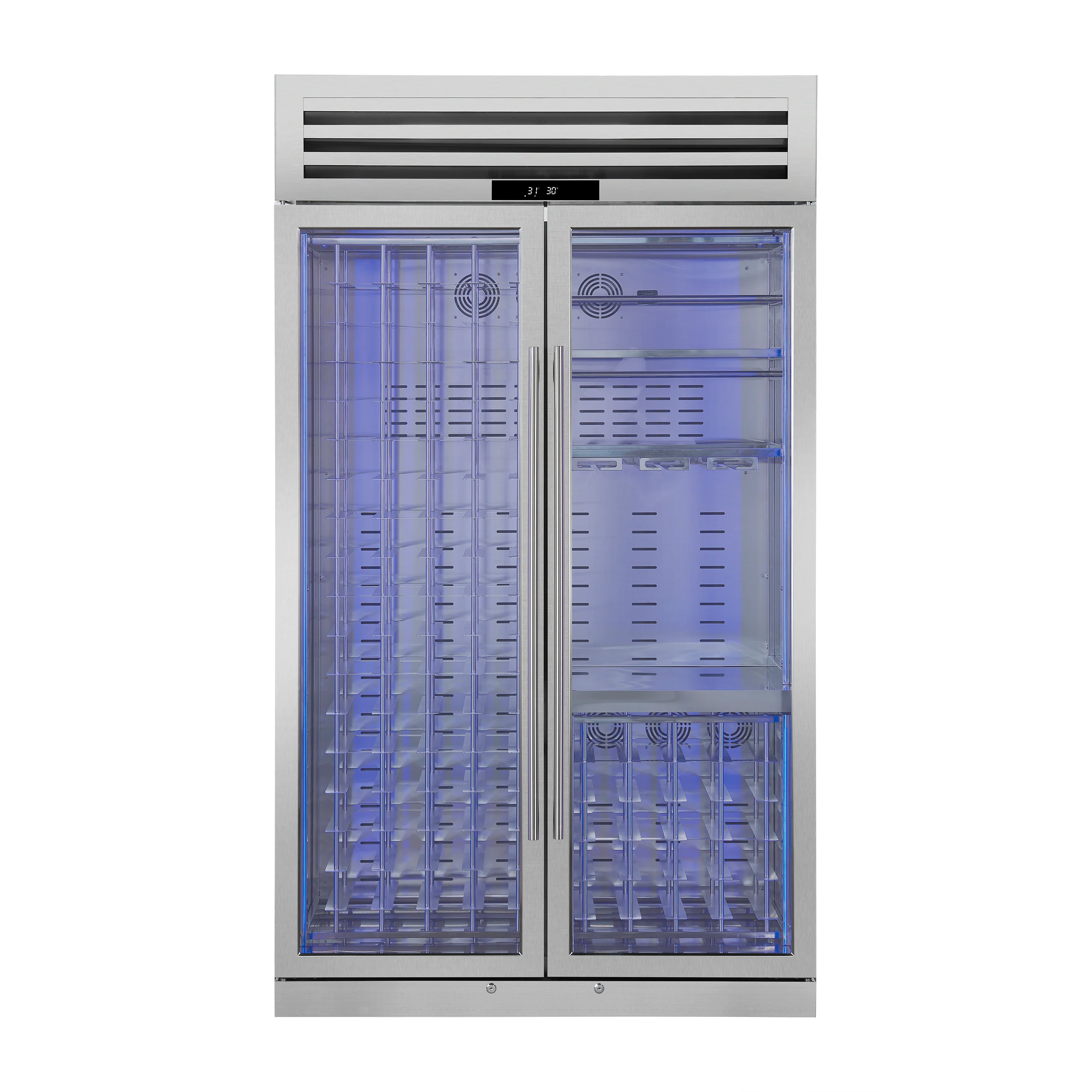 FORNO Abruzzo 48" Wine Cooler, Dual Zone, 30 cu.ft., 130 bottles, Display & Service Shelves, Stemware Racks, Rust resistant - Image 2