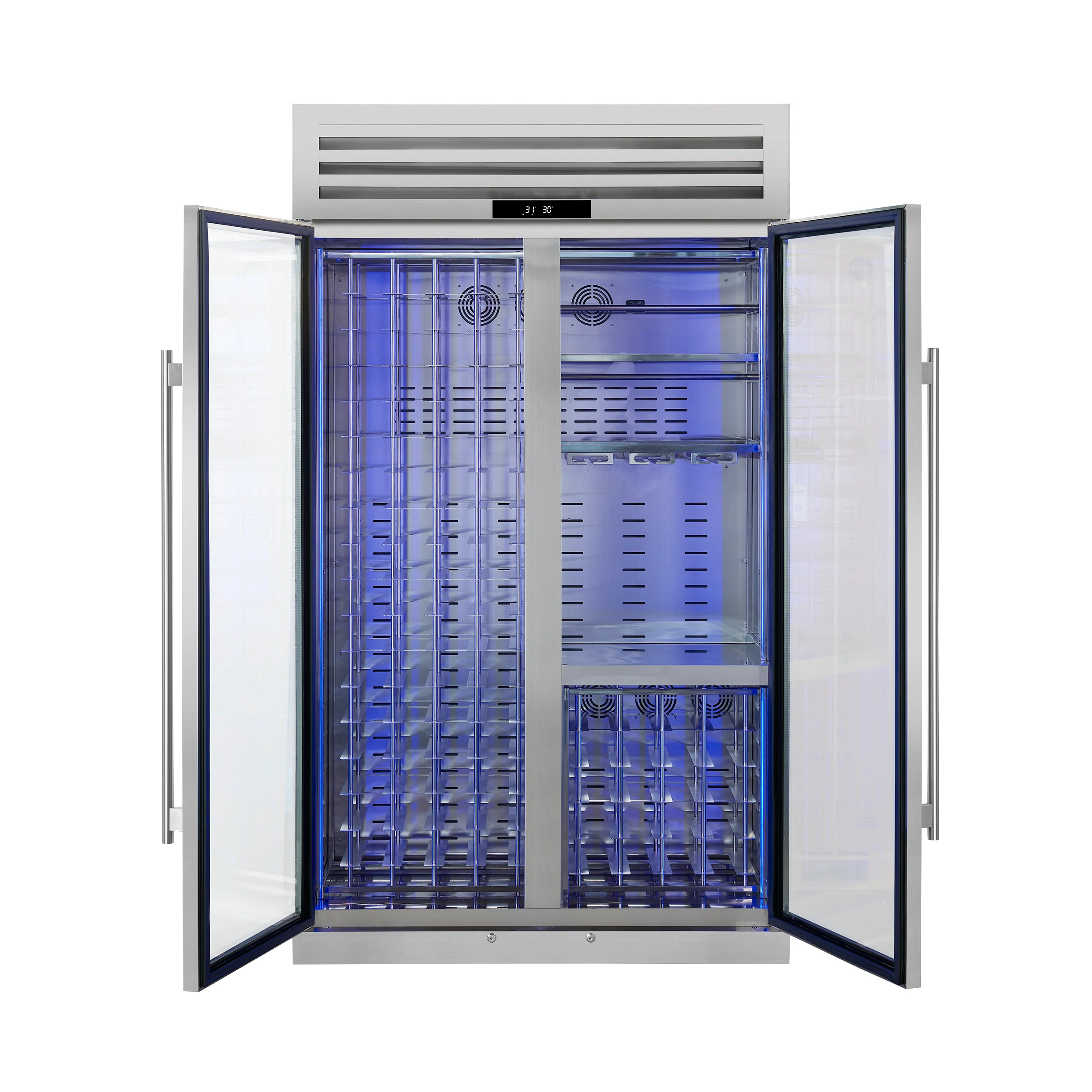 FORNO Abruzzo 48" Wine Cooler, Dual Zone, 30 cu.ft., 130 bottles, Display & Service Shelves, Stemware Racks, Rust resistant - Image 3