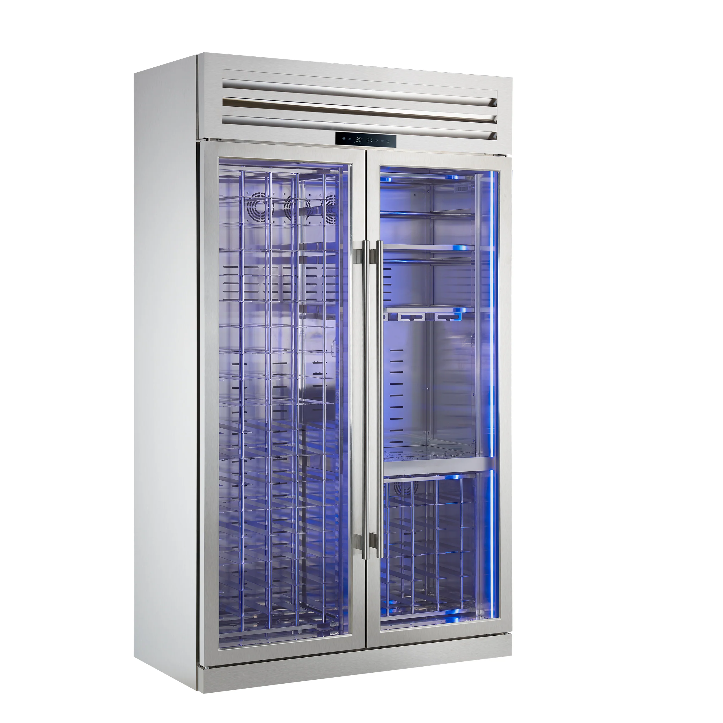 FORNO Abruzzo 48" Wine Cooler, Dual Zone, 30 cu.ft., 130 bottles, Display & Service Shelves, Stemware Racks, Rust resistant - Image 5