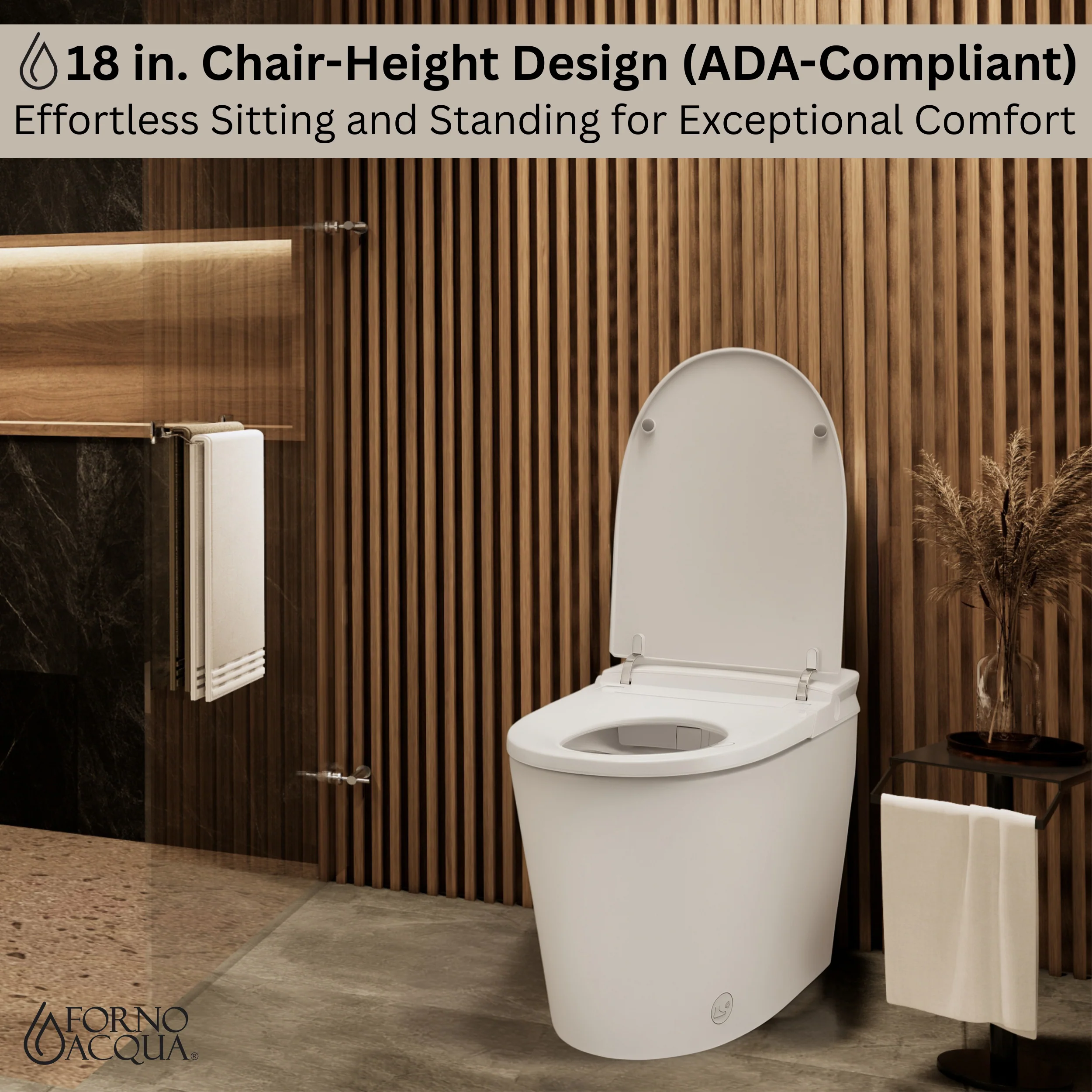 FORNO ACQUA Luxurious Smart Toilet. Includes Heated Seat, Auto Flush, Auto Lid, Powerful Flush, Ideal for Powder Rooms. - Image 11
