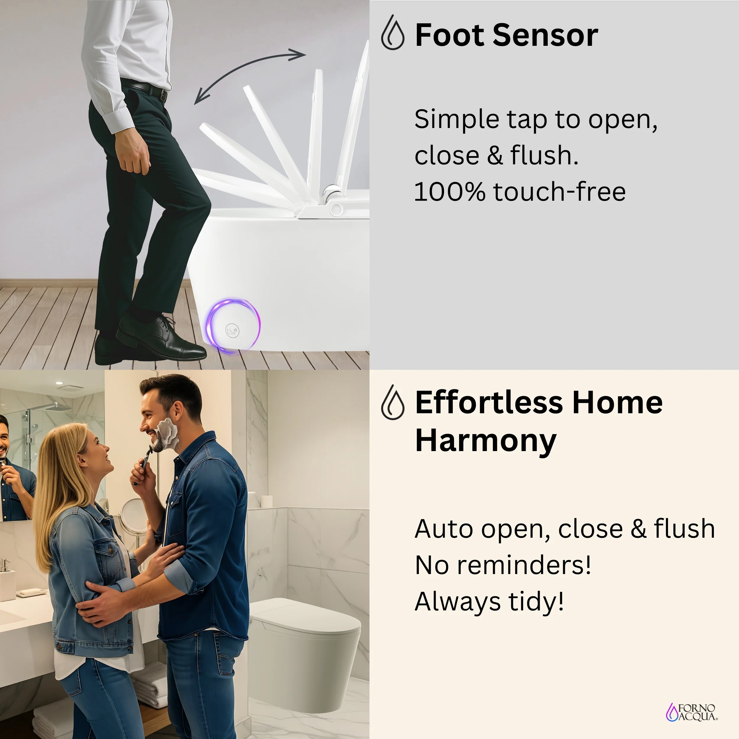FORNO ACQUA Luxurious Smart Toilet. Includes Heated Seat, Auto Flush, Auto Lid, Powerful Flush, Ideal for Powder Rooms. - Image 7