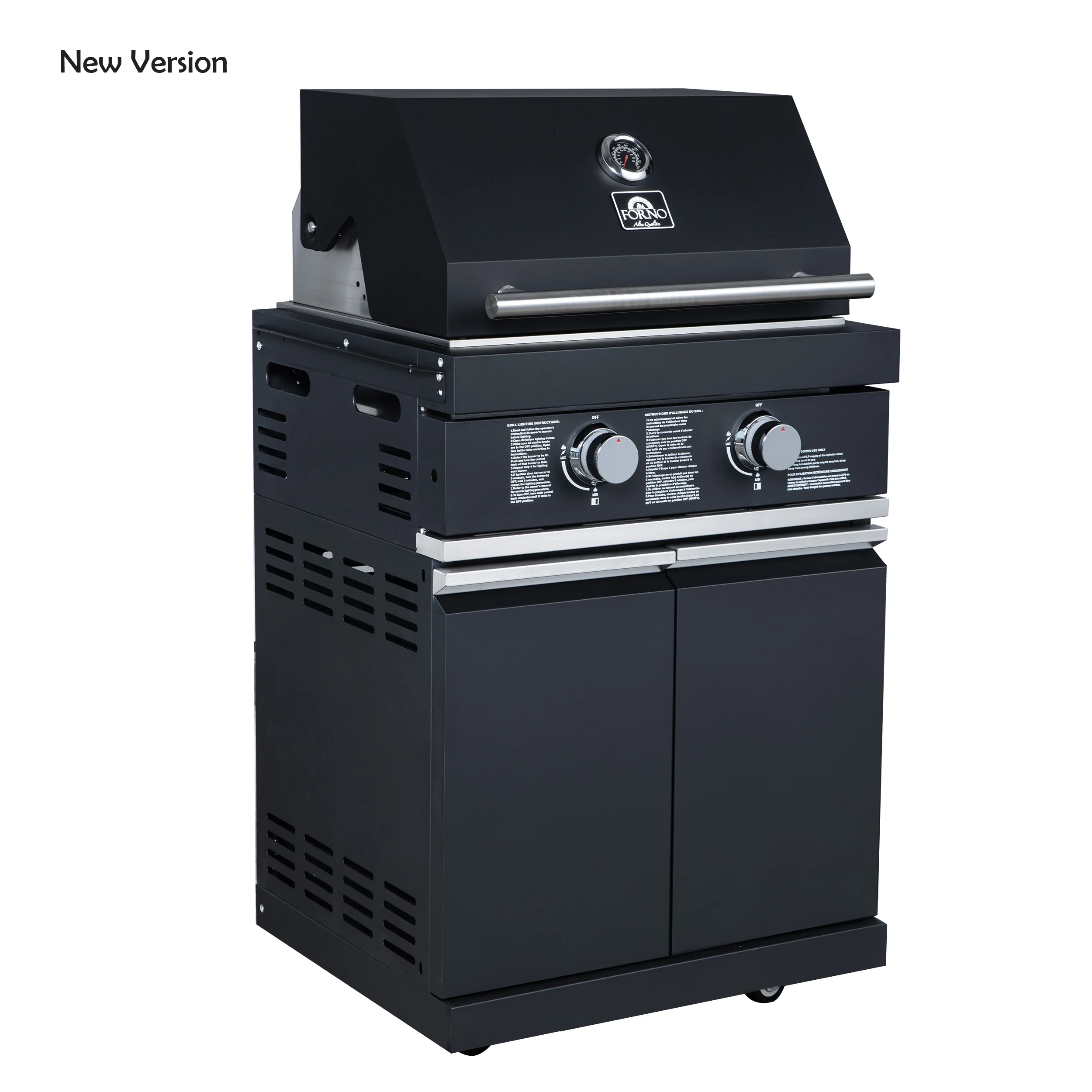 Forno All’Aperto 99,600 BTU Outdoor Kitchen, 5 Burners, Infrared Burners, Side Burner, Black Sintered Stone Countertops, Gas Pizza Oven, Sink Module, Bar & Beverage Center - Image 10