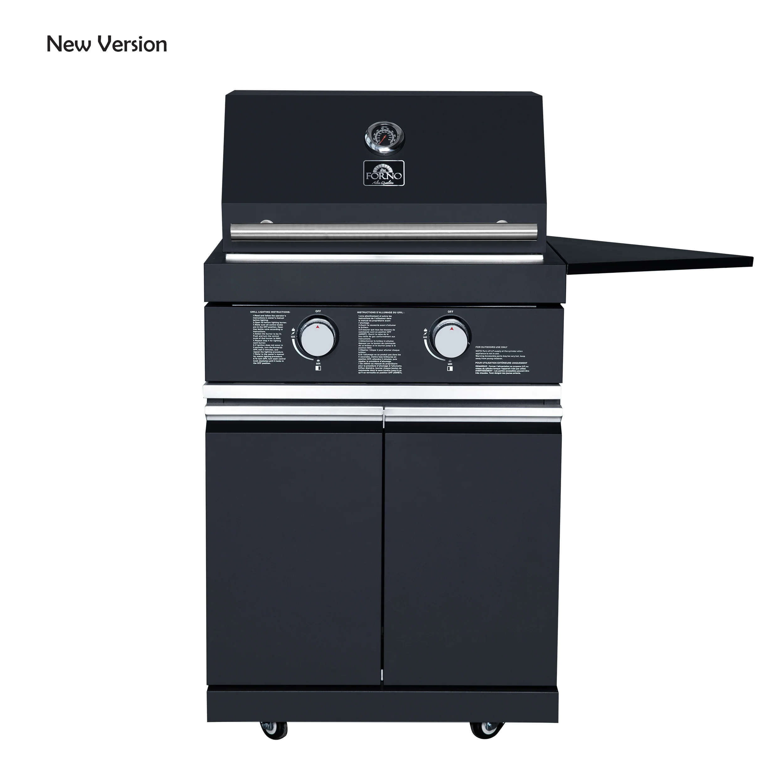 Forno All’Aperto 99,600 BTU Outdoor Kitchen, 5 Burners, Infrared Burners, Side Burner, Black Sintered Stone Countertops, Gas Pizza Oven, Sink Module, Bar & Beverage Center - Image 7