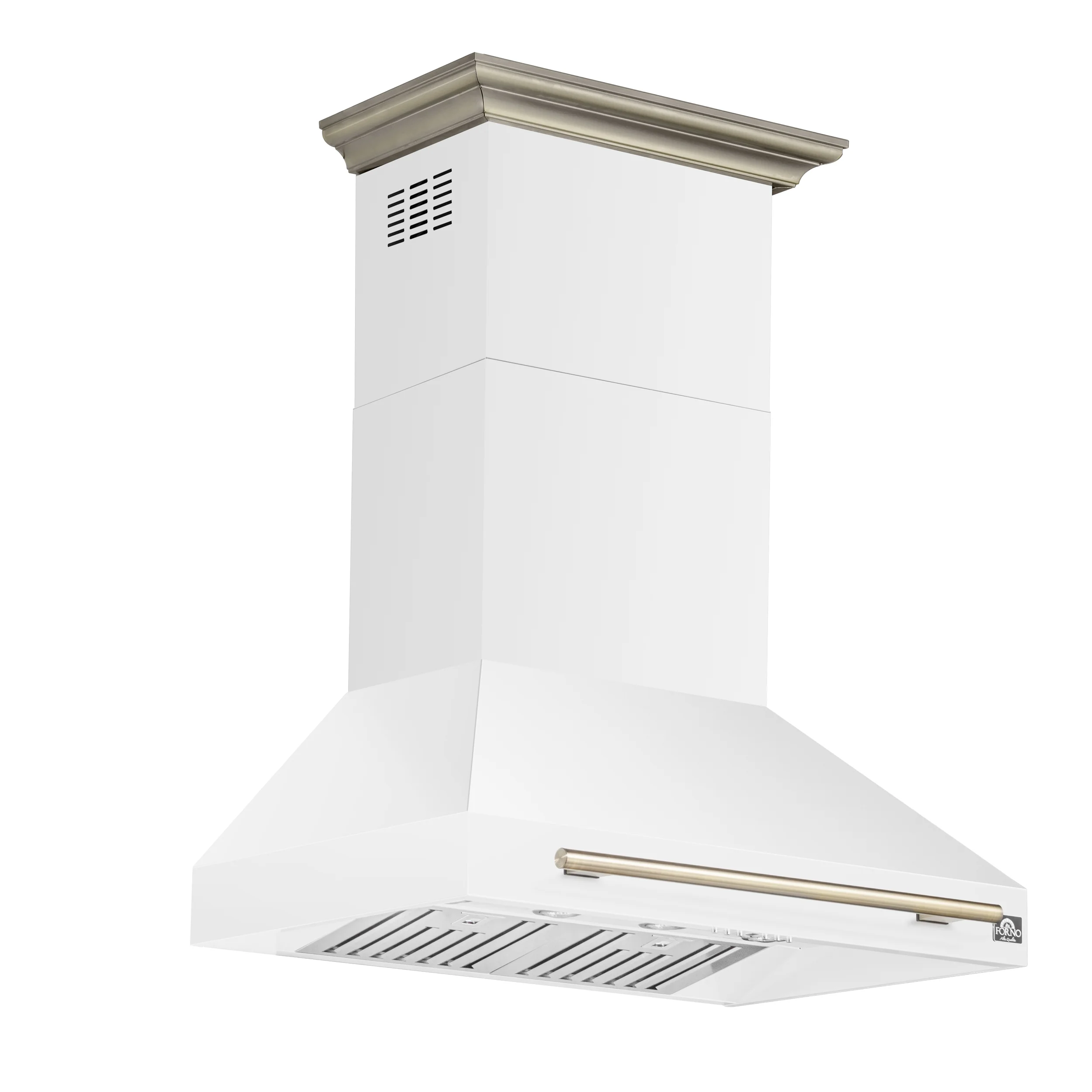 Forno Aria 36 Inch Wall-Mounted Range Hood in White - Image 2