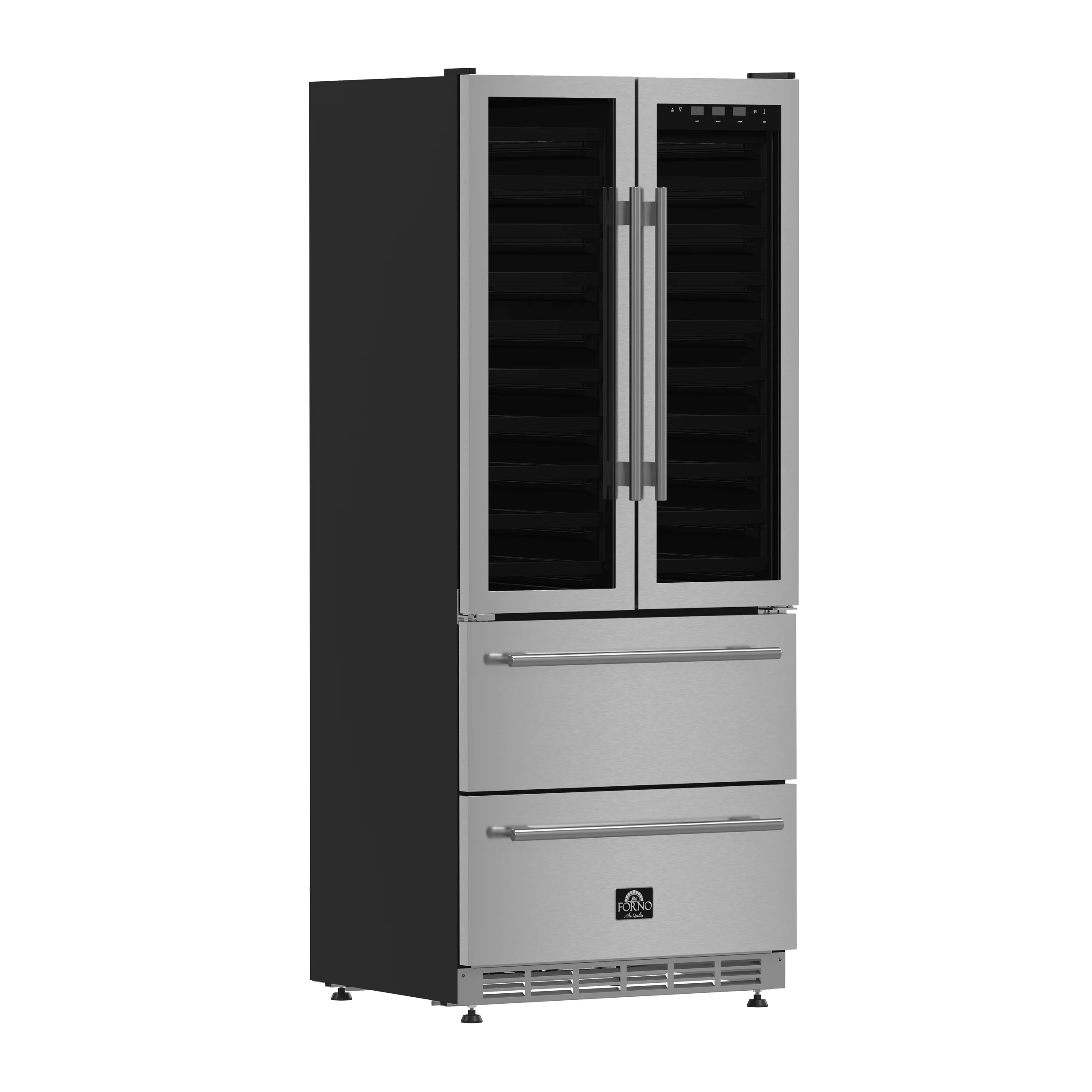 Forno Campania 32-Inch Wine Cooler, Stainless Steel, Dual Wine Zones, Two Beverage Drawers, 17.7 cu.ft - Image 2