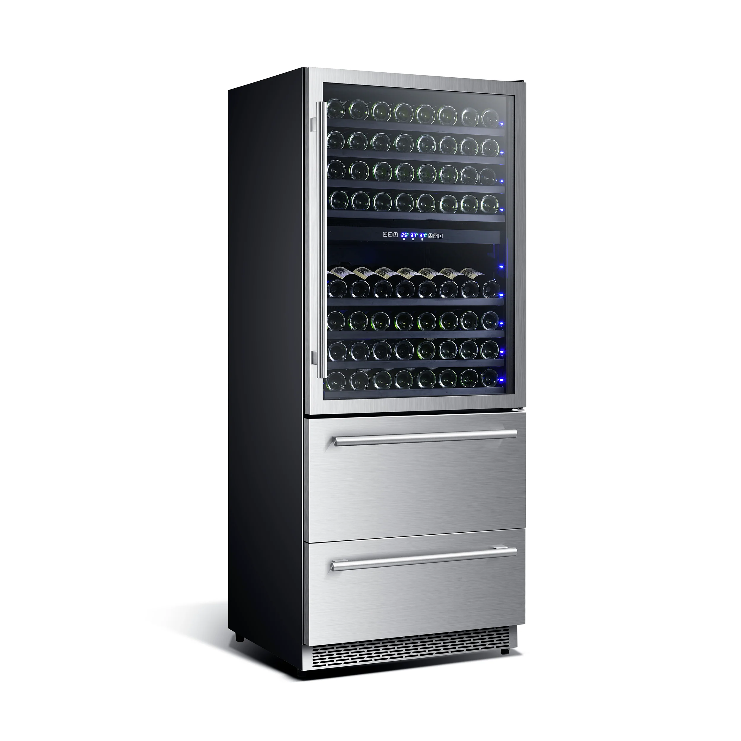 Forno Capraia 30-Inch Dual Temperature Zone Wine Cooler, Up to 144 Bottles, Two Refrigerated Drawers, Adjustable Temperature Zones - Image 2