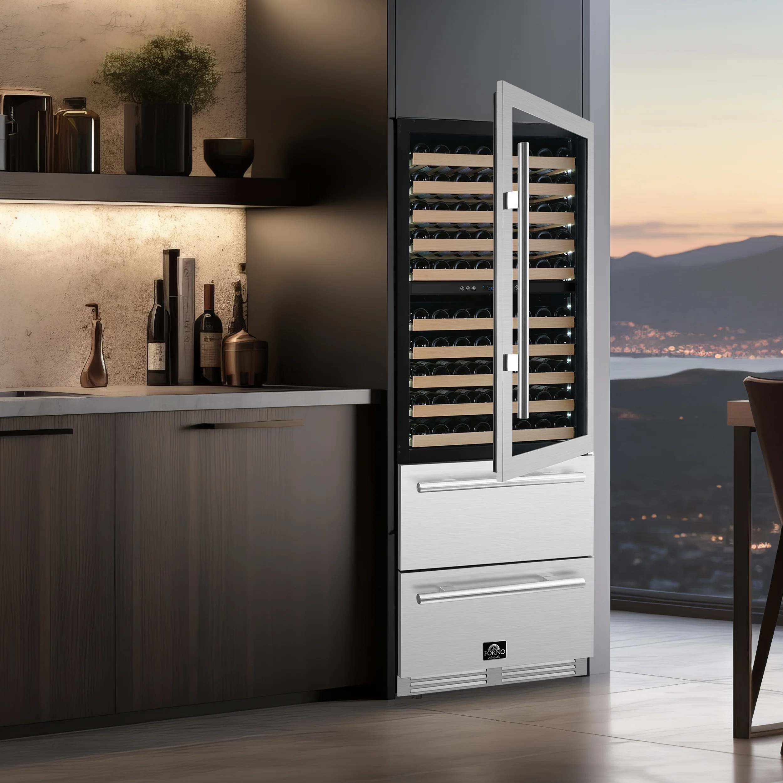 Forno Celano 30-Inch Dual Zone Wine Cooler and Beverage Cooler, 21.3 cu.ft, Stainless Steel - Image 15