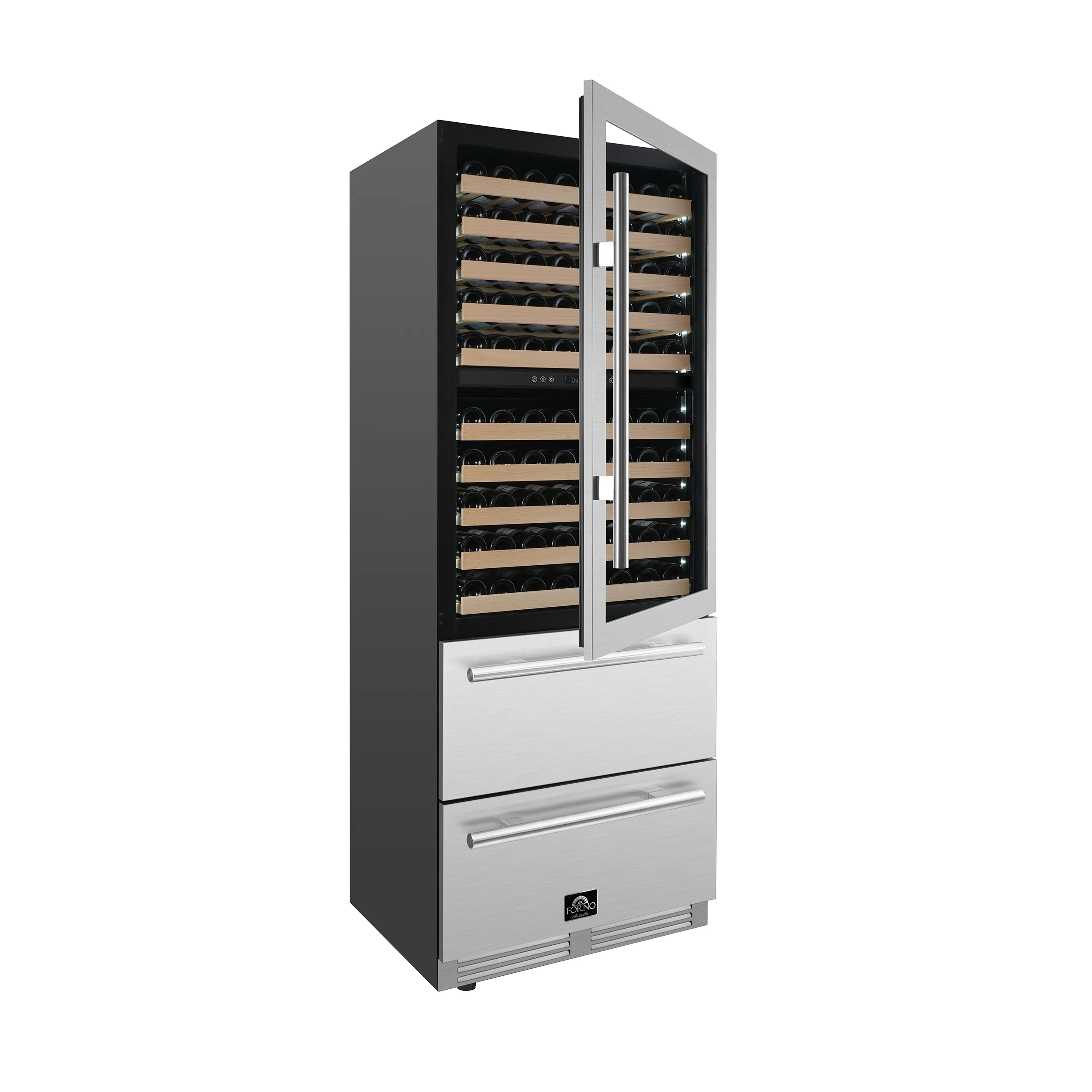 Forno Celano 30-Inch Dual Zone Wine Cooler and Beverage Cooler, 21.3 cu.ft, Stainless Steel - Image 5