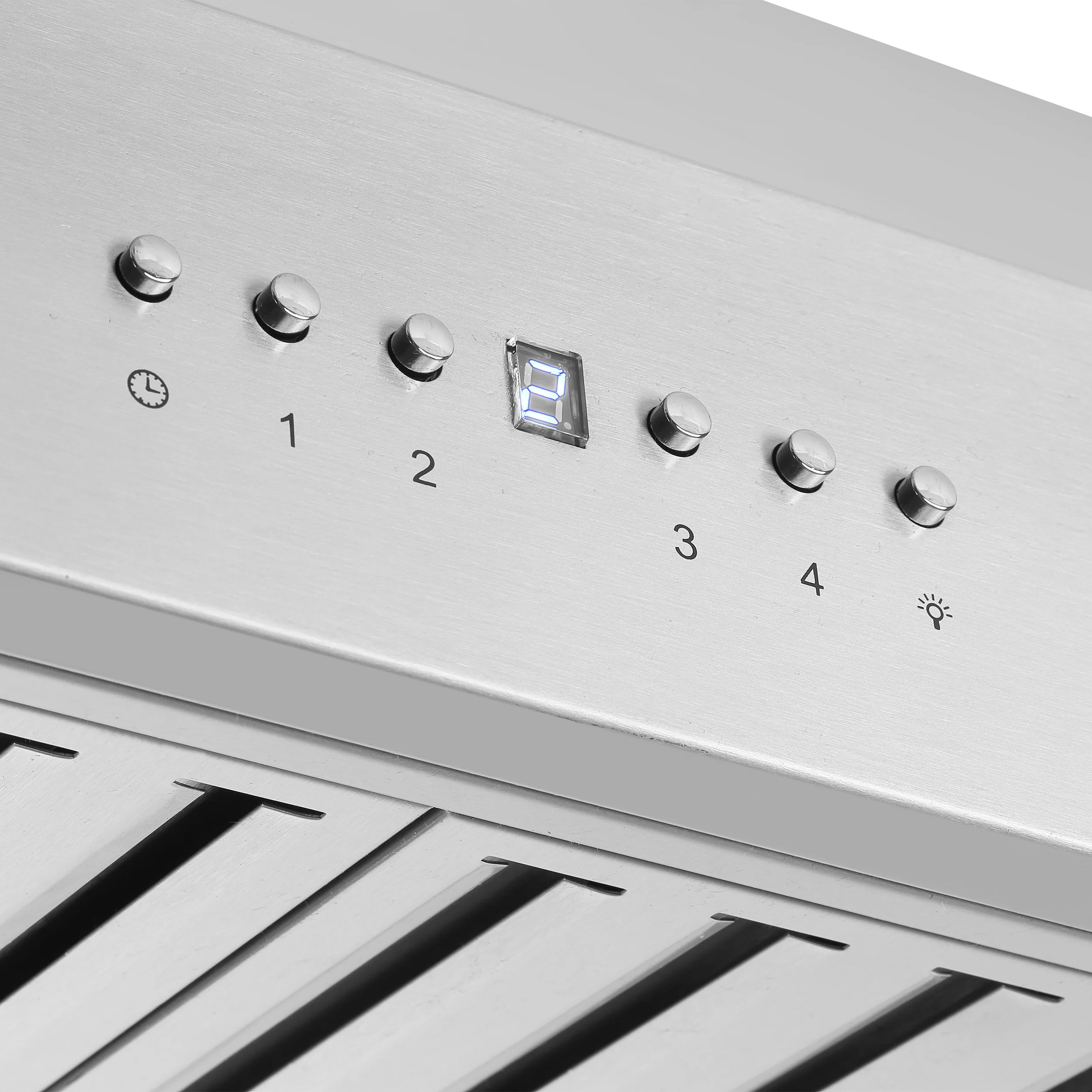 Forno Coppito 36-Inch Island Range Hood, Stainless Steel, LED Lighting, Adjustable Fan Speeds - Image 3