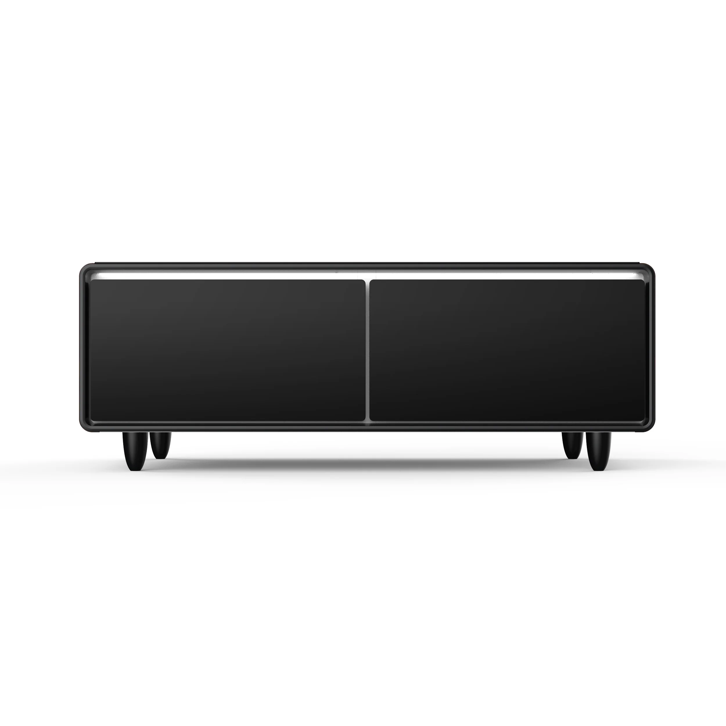Forno Evoluto Tavolo 51-Inch Black Smart Coffee Table – Dual Refrigerator Drawers, Bluetooth 5.0 Audio, Wireless Charging & RGB Ambient Light - Image 2