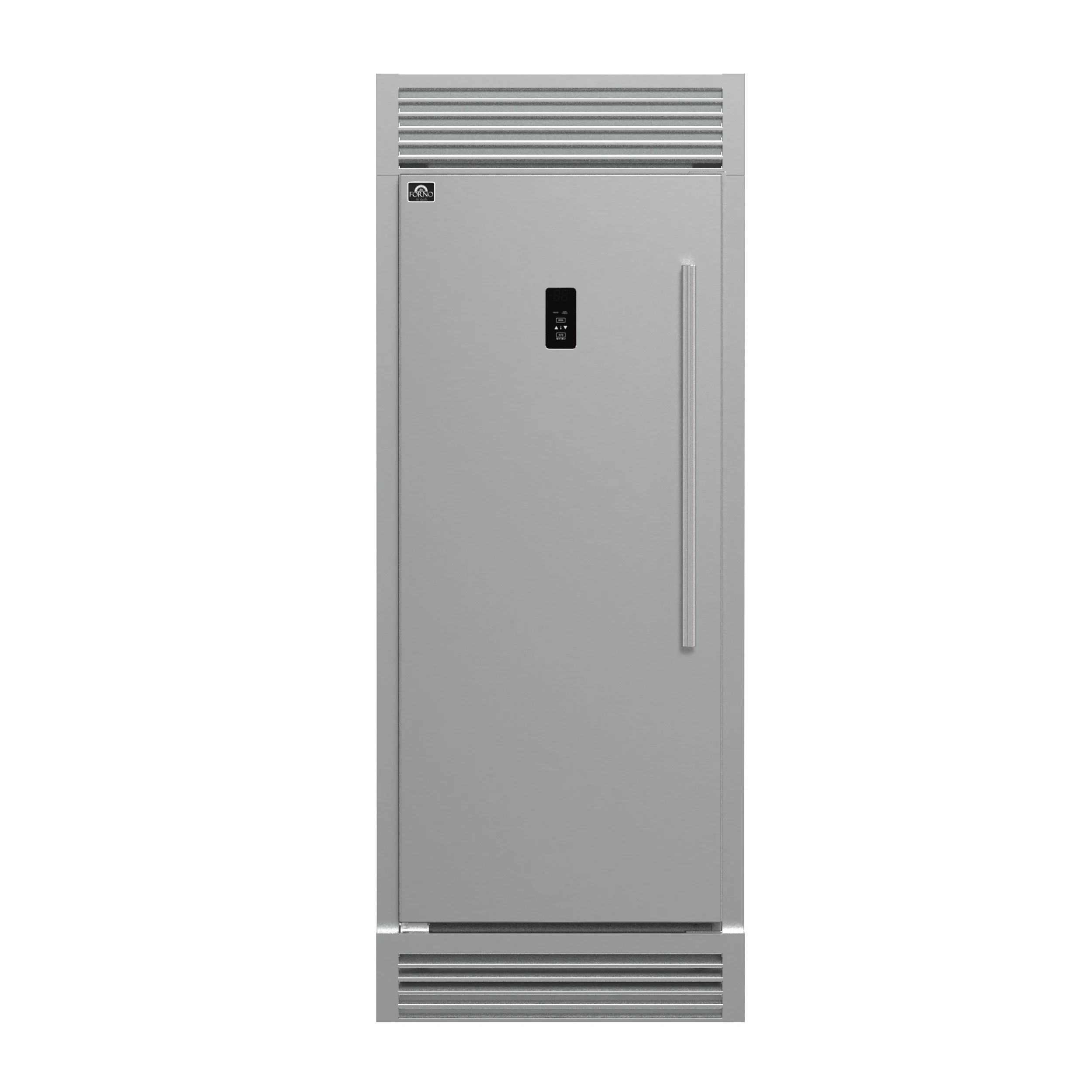 Forno Fortezza 32 Inch Left-Swing Freezer with Standard Trim Grill, Stainless Steel, with Automatic Ice Maker