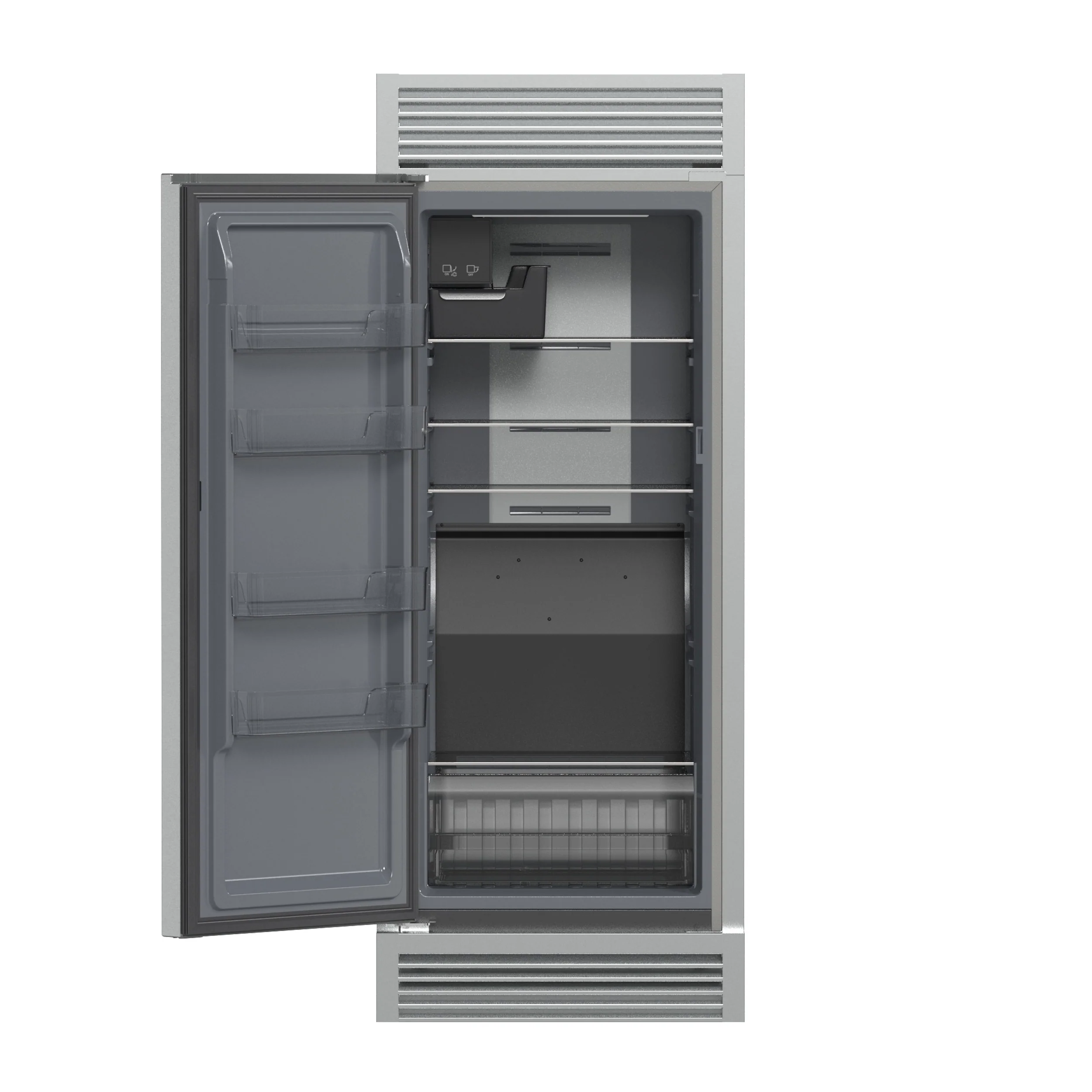 Forno Fortezza 32 Inch Left-Swing Freezer with Standard Trim Grill, Stainless Steel, with Automatic Ice Maker - Image 3
