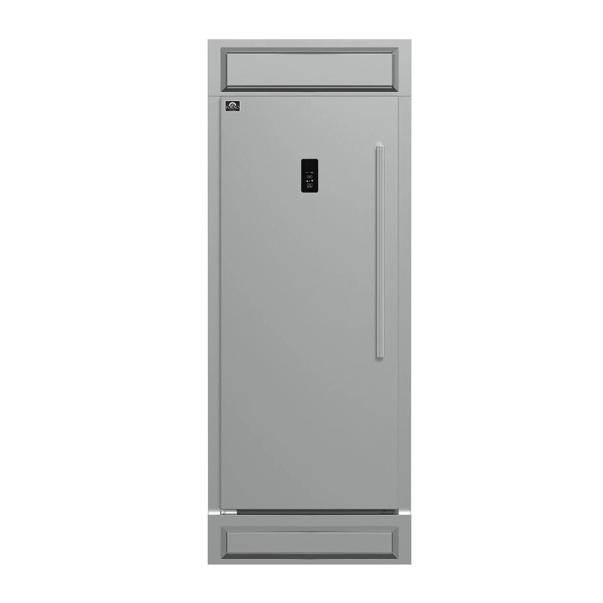 Forno Fortezza 32 Inch Left-Swing Freezer with Trim Kit, Stainless Steel, with Automatic Ice Maker