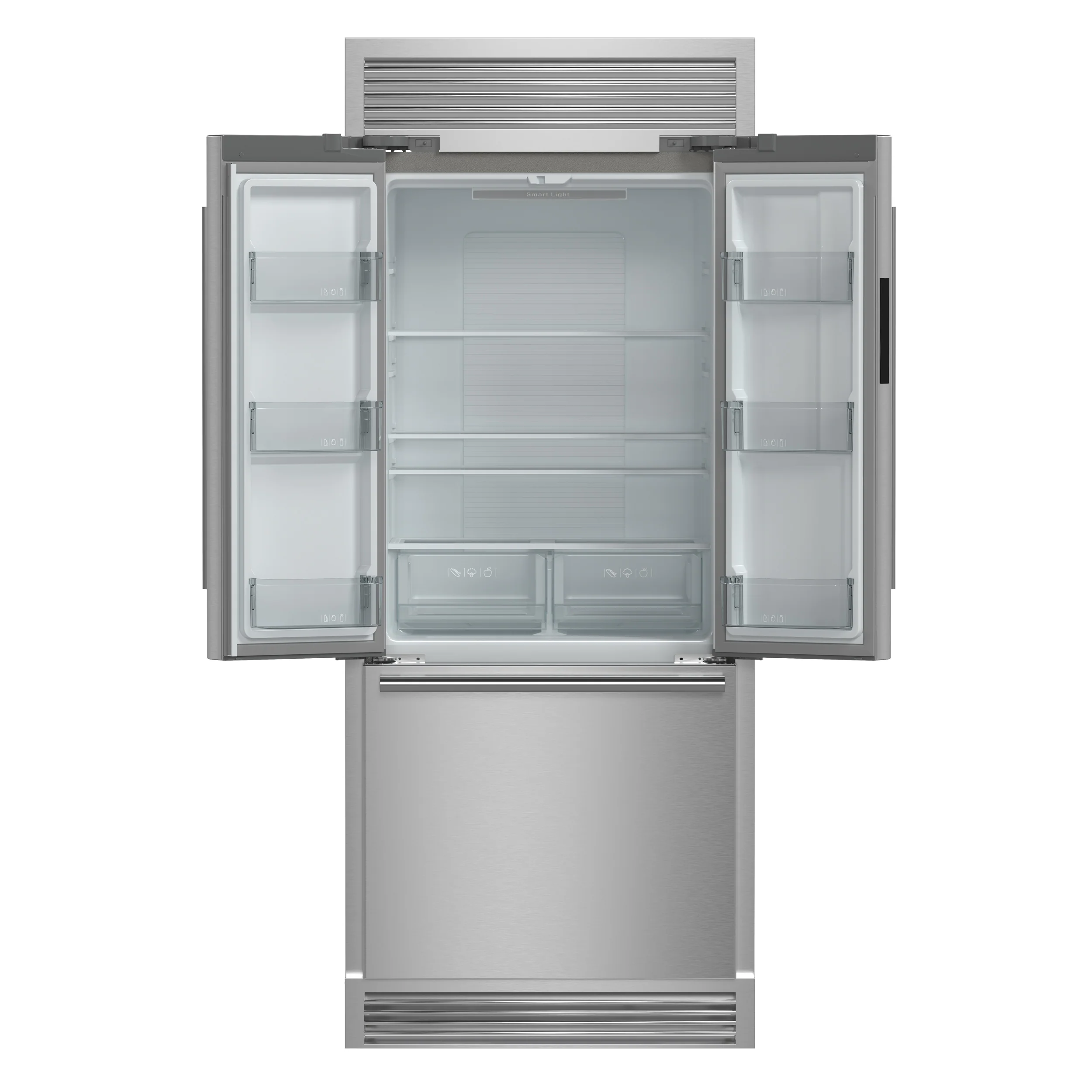 Forno Gallipoli 30-Inch French Door Refrigerator, 17.5 cu.ft Capacity, Decorative Grill, 34-Inch Width, Stainless Steel, No Frost Technology, Energy Efficient - Image 2