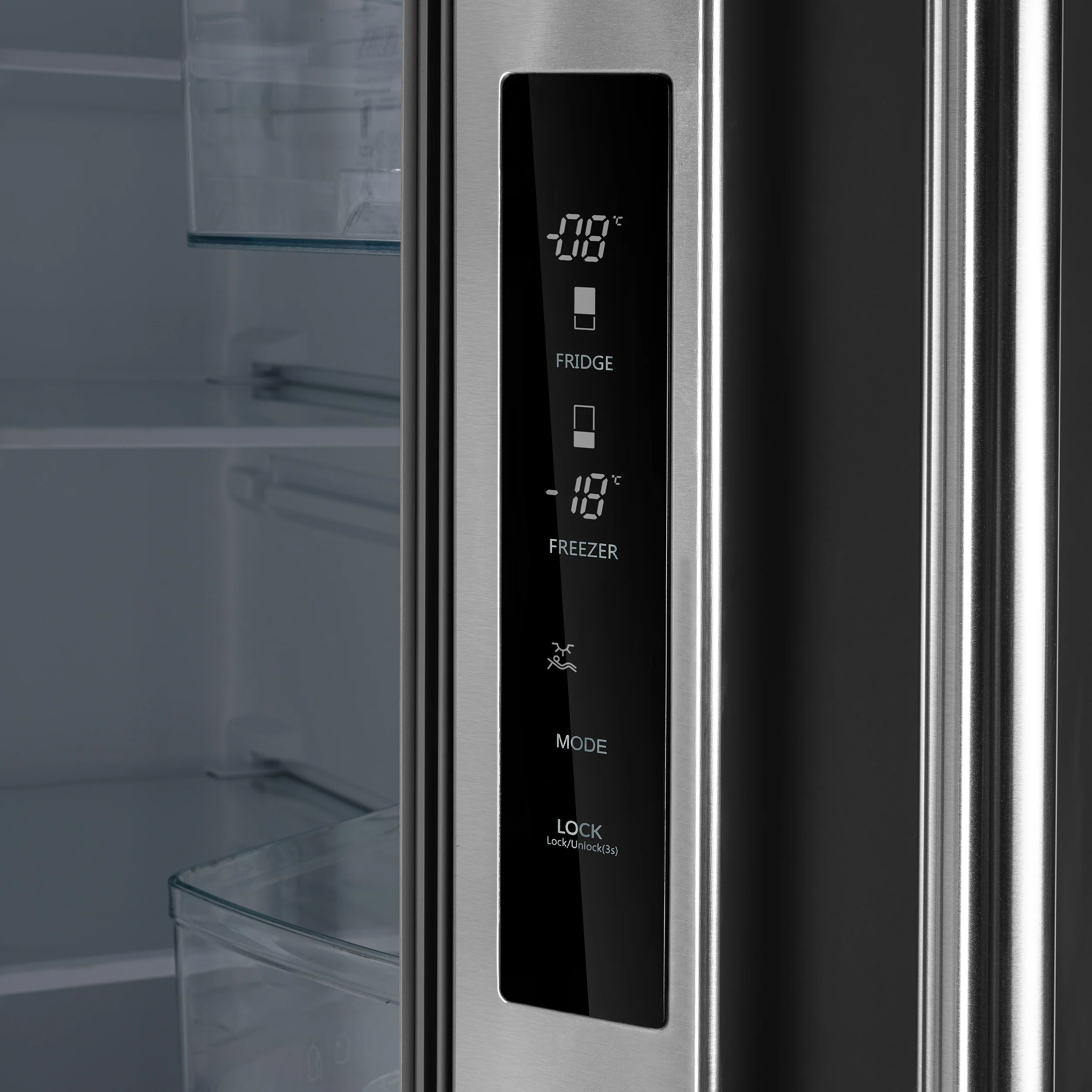 Forno Gallipoli 30-Inch French Door Refrigerator, 17.5 cu.ft Capacity, Decorative Grill, 34-Inch Width, Stainless Steel, No Frost Technology, Energy Efficient - Image 5