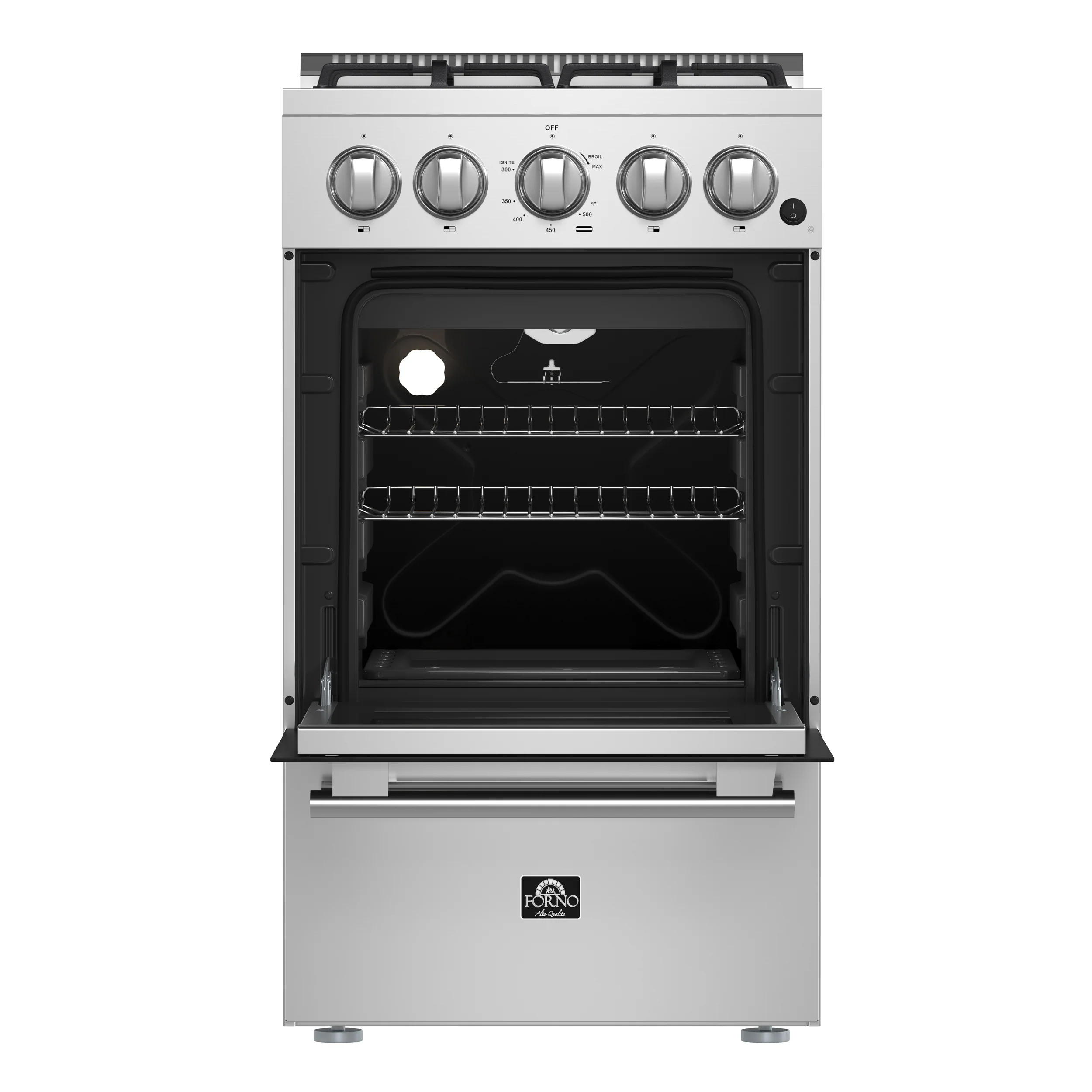 Forno Lamazze 20-Inch Freestanding Gas Range, Compact Design, Energy Efficient - Image 2