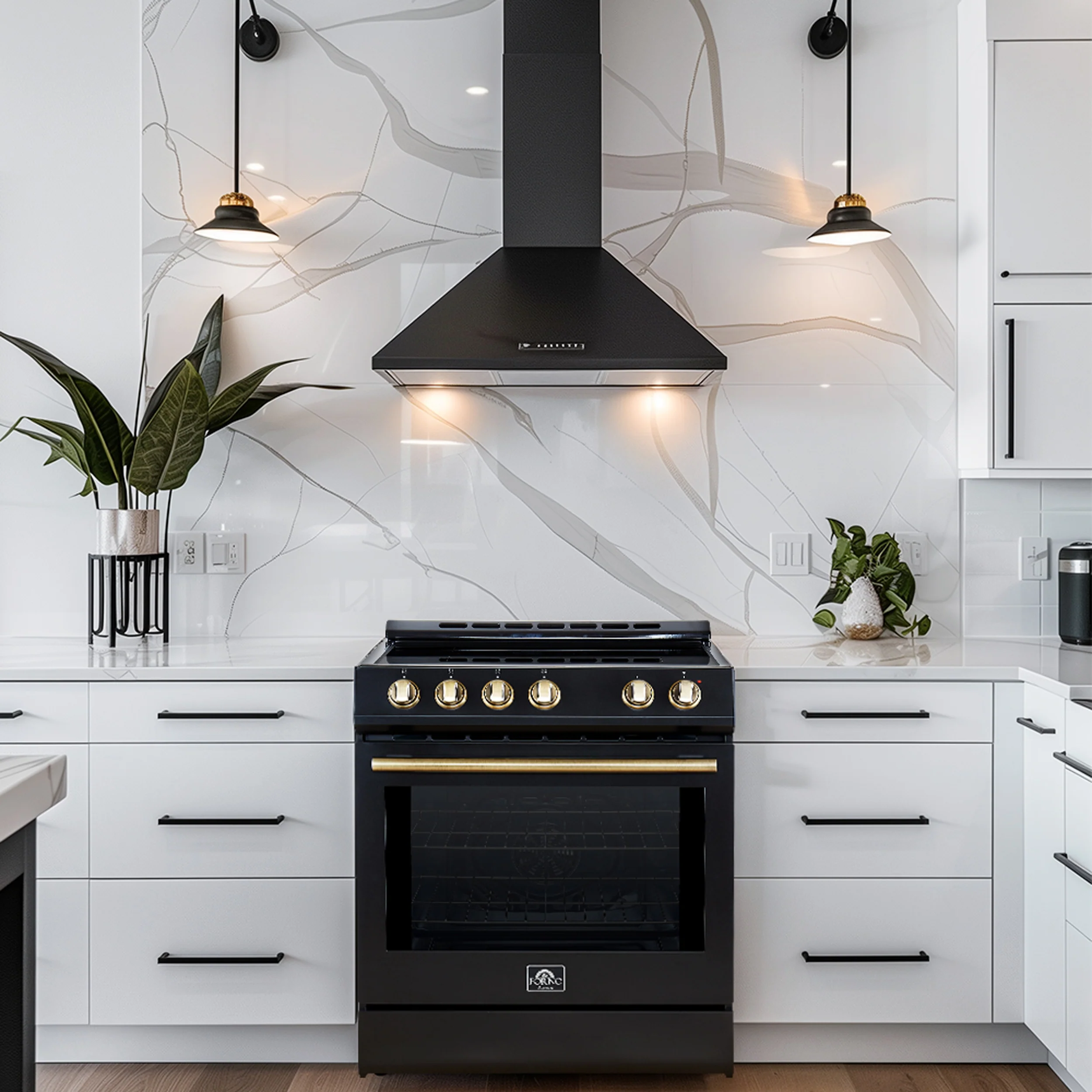 Forno Leonardo Espresso 30-Inch Black Electric Range, True Convection, Energy Efficient - Image 14