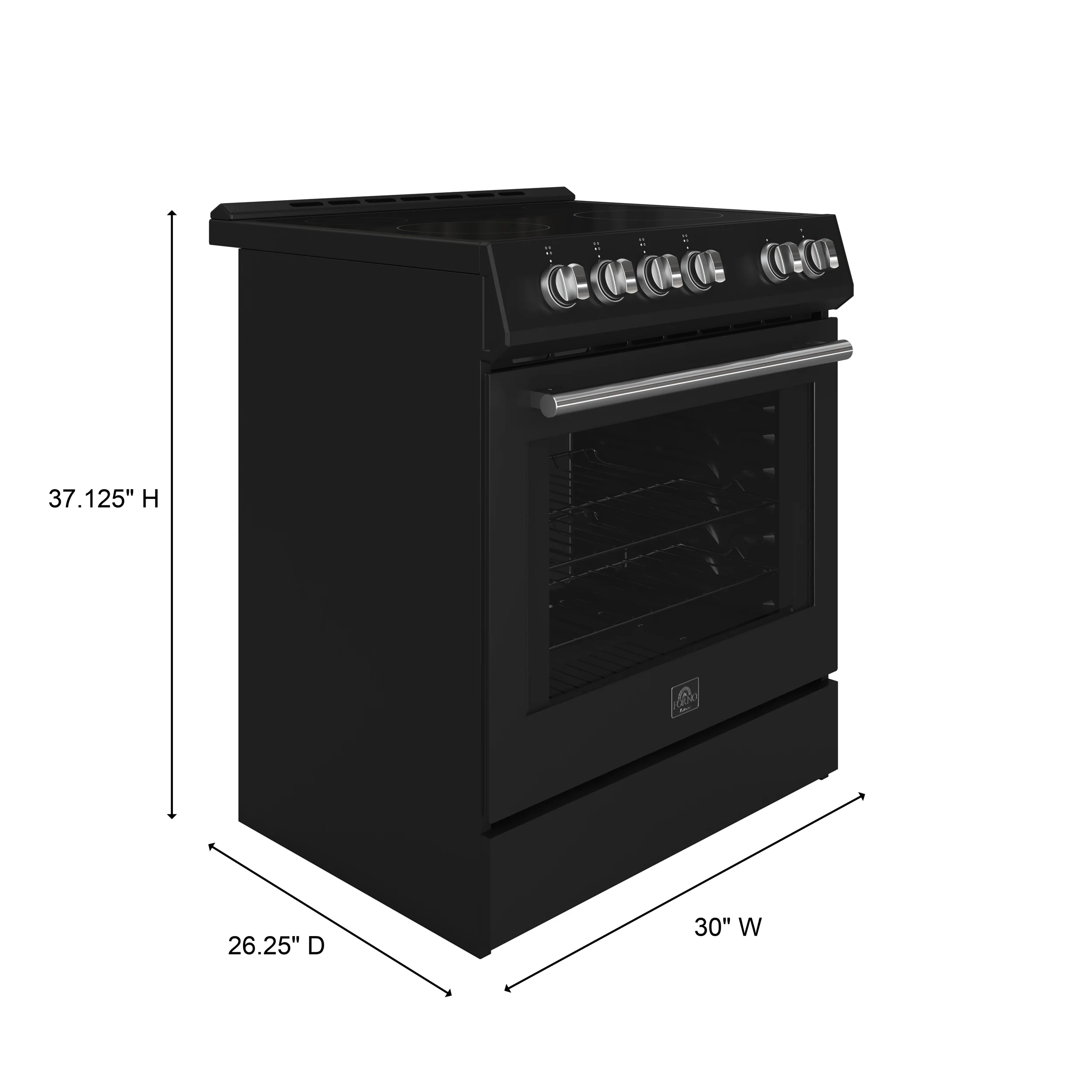 Forno Leonardo Espresso 30-Inch Black Electric Range, True Convection, Energy Efficient - Image 4